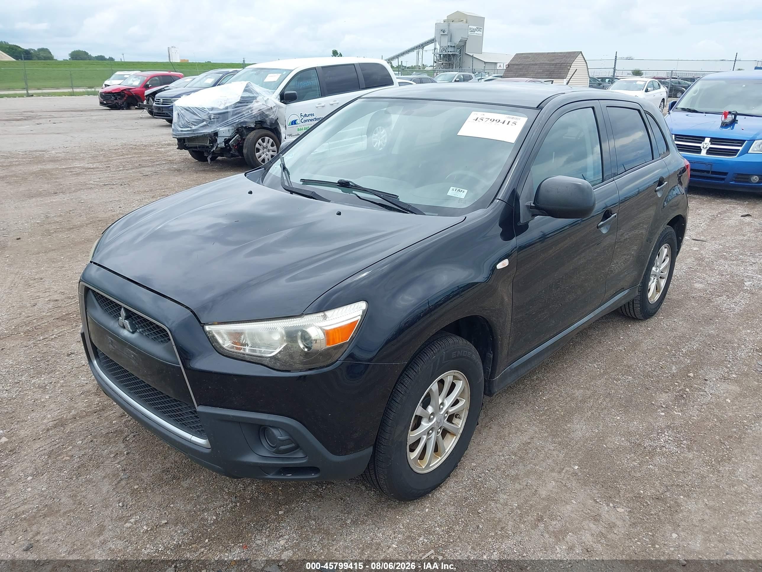 2011 Mitsubishi Outlander Sport Es Черный vin: JA4AP3AU1BZ008975