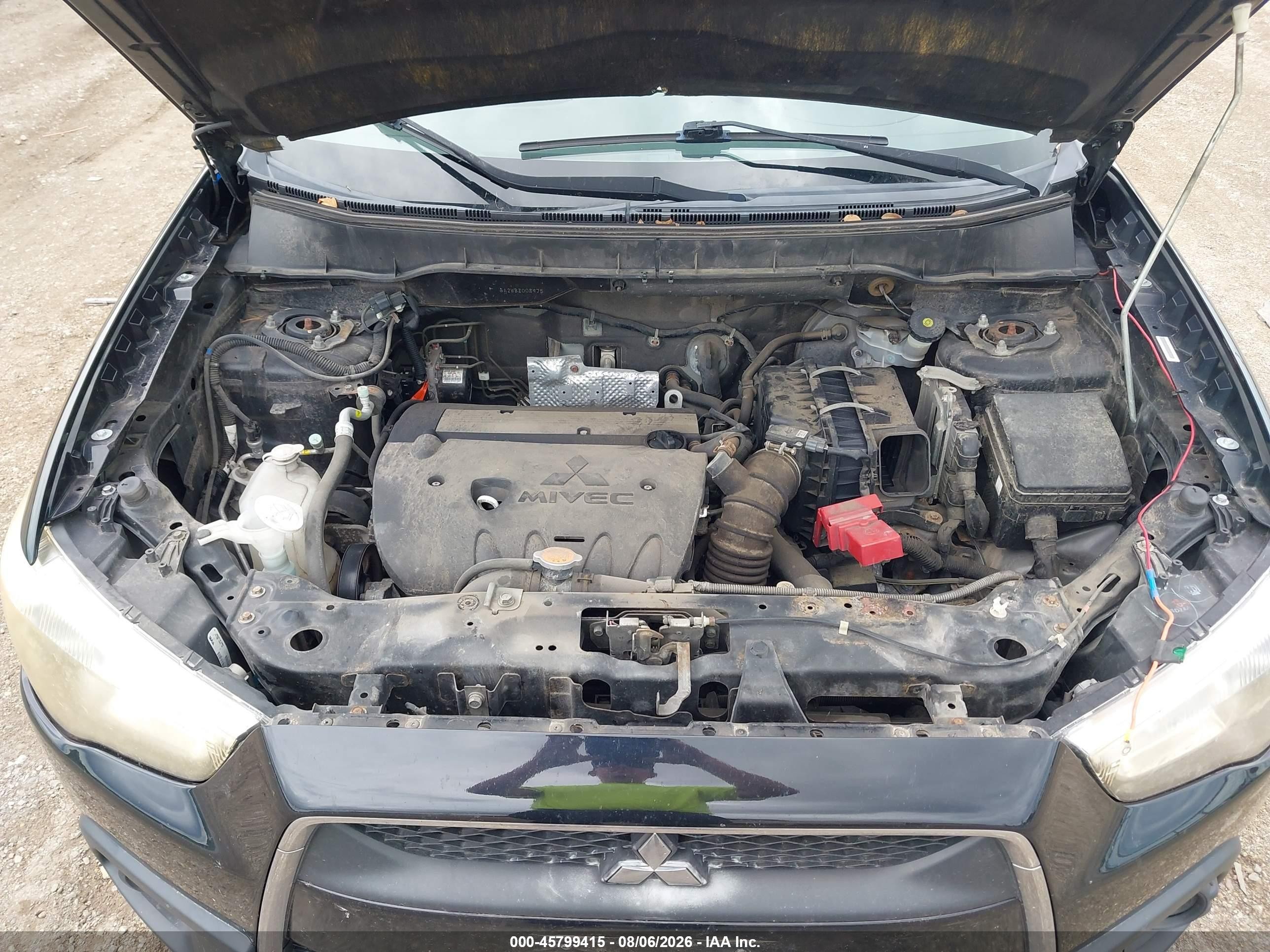2011 Mitsubishi Outlander Sport Es Черный vin: JA4AP3AU1BZ008975