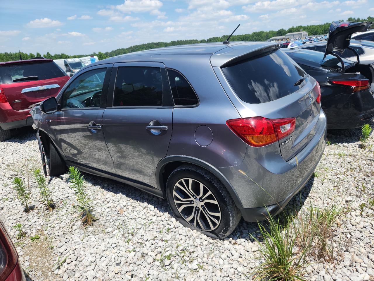 2016 Mitsubishi Outlander Sport Es Silver vin: JA4AP3AU2GZ053088 Damage: Left Rear Tire, Flat, Repair Required