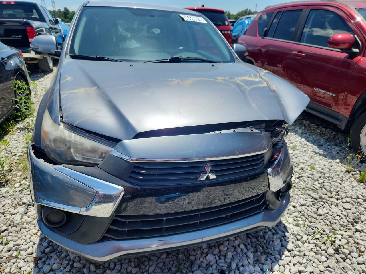2016 Mitsubishi Outlander Sport Es Silver vin: JA4AP3AU2GZ053088 Damage: Grille, Broken, Replacement Required