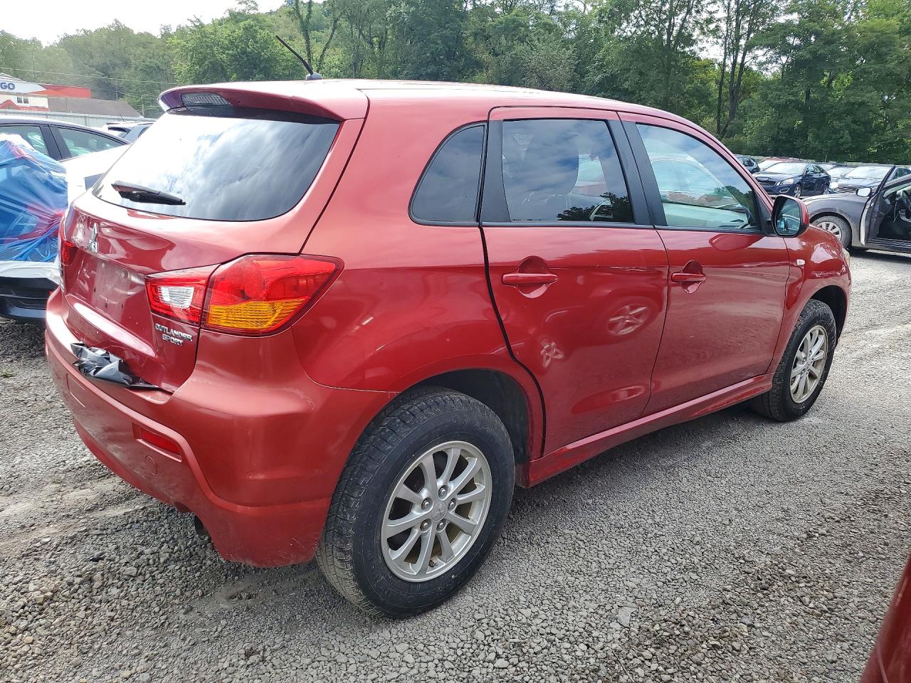 2012 Mitsubishi Outlander Sport Es Красный vin: JA4AP3AU3CZ010115