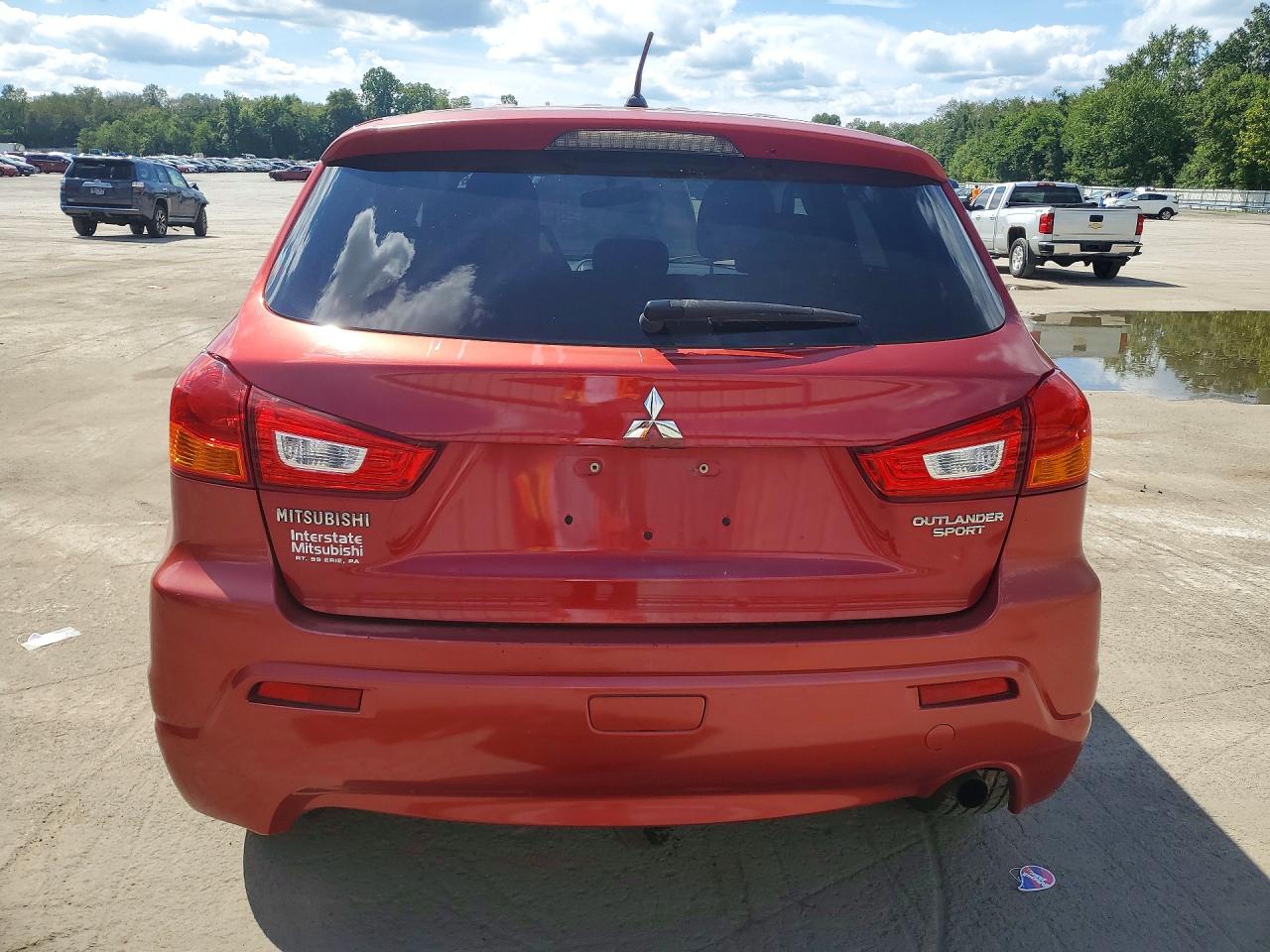 2012 Mitsubishi Outlander Sport Es Красный vin: JA4AP3AU3CZ010115