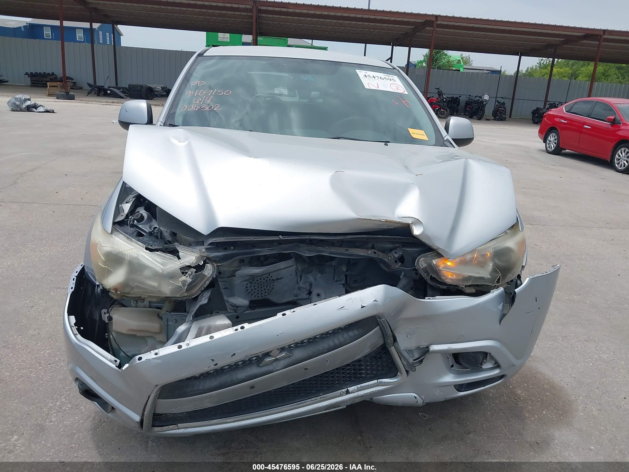 2012 Mitsubishi Outlander Sport Es Silver vin: JA4AP3AU4CZ006302