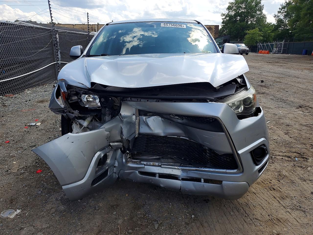 2012 Mitsubishi Outlander Sport Es Silver vin: JA4AP3AU4CZ008180