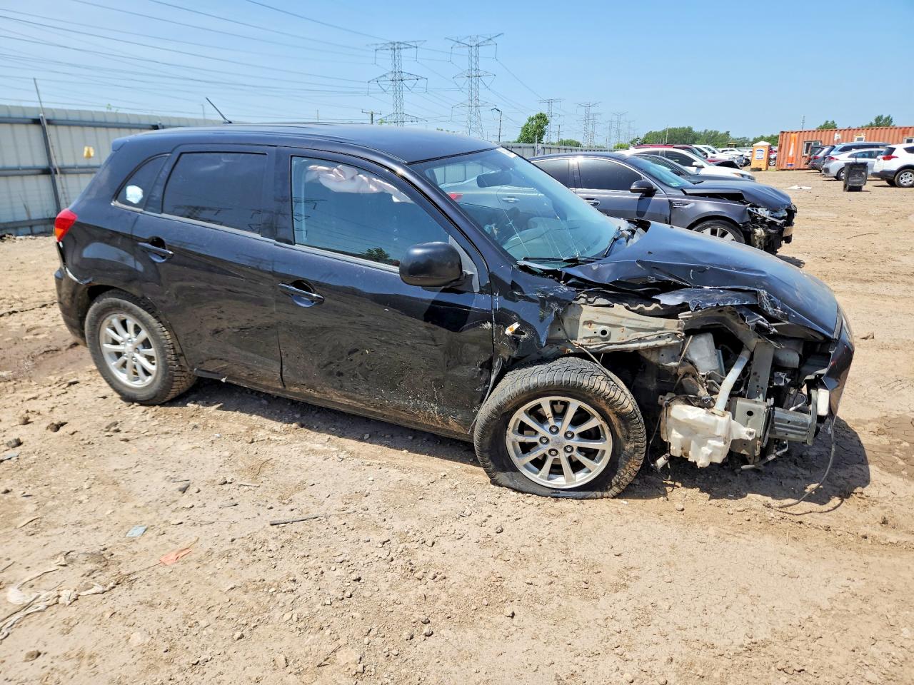 2012 Mitsubishi Outlander Sport Es Black vin: JA4AP3AU4CZ009233