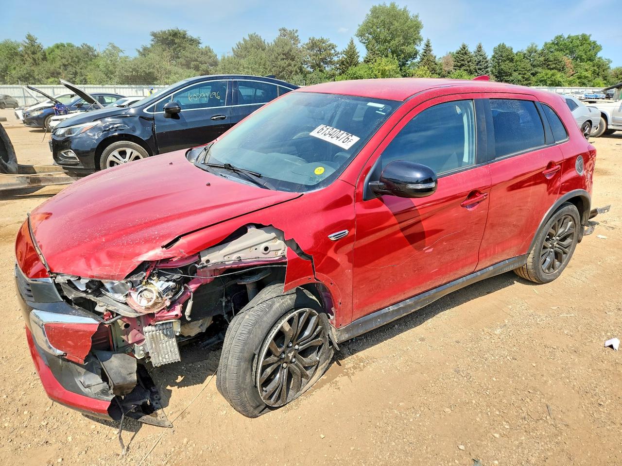 2017 Mitsubishi Outlander Sport Es Burgundy vin: JA4AP3AU4HZ070380
