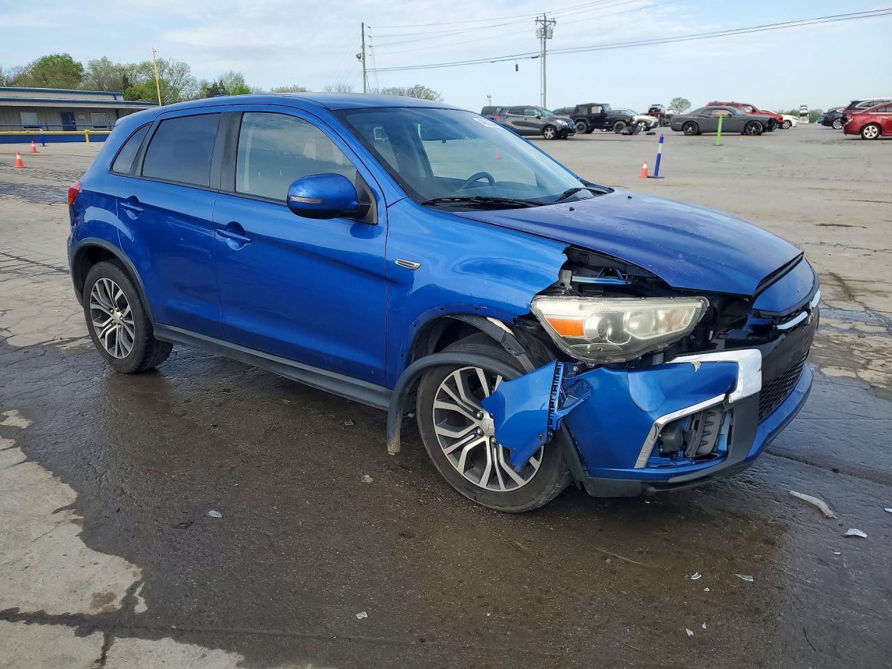 2018 Mitsubishi Outlander Sport Es Blue vin: JA4AP3AU4JZ003770