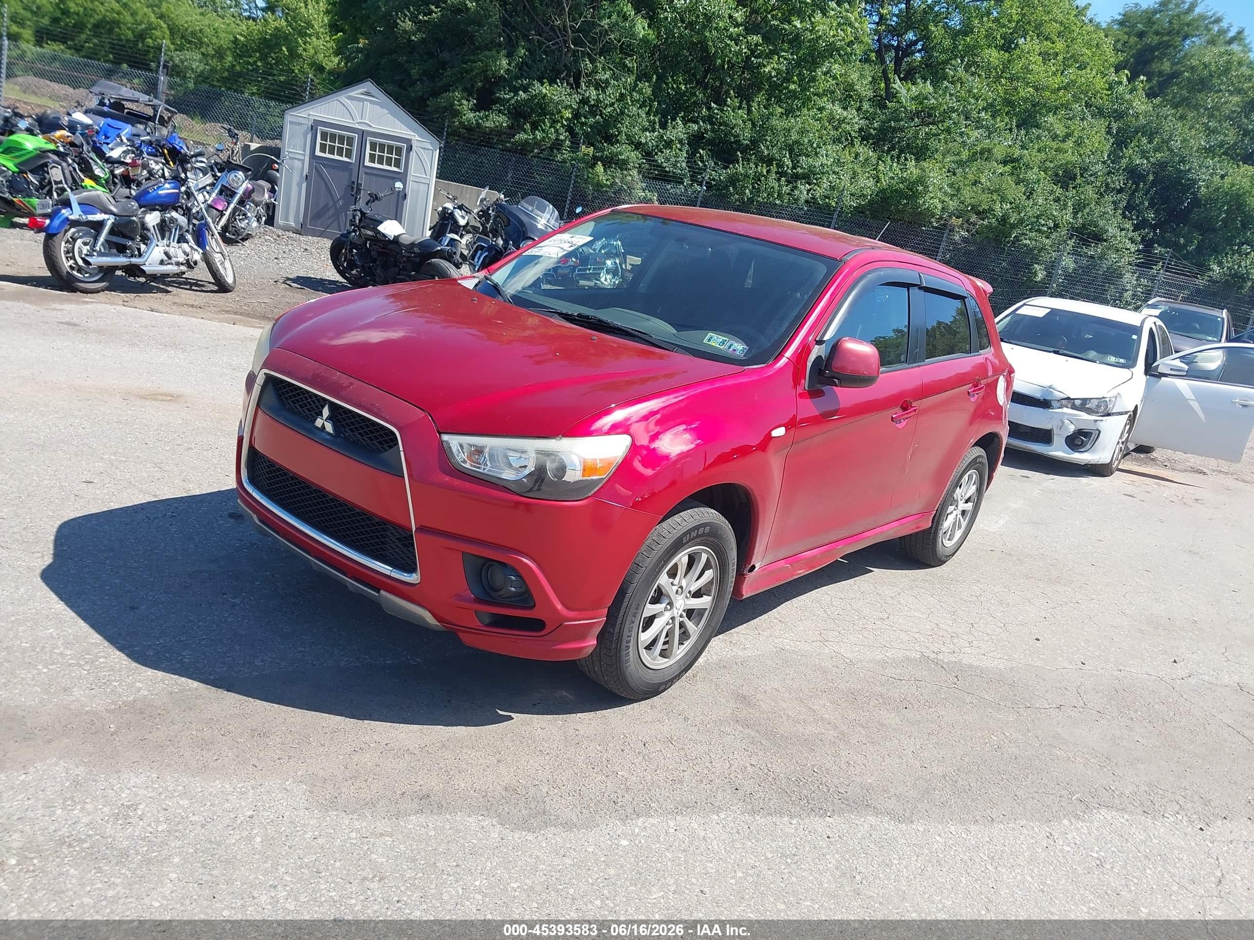 2011 Mitsubishi Outlander Sport Es Red vin: JA4AP3AU5BZ019381