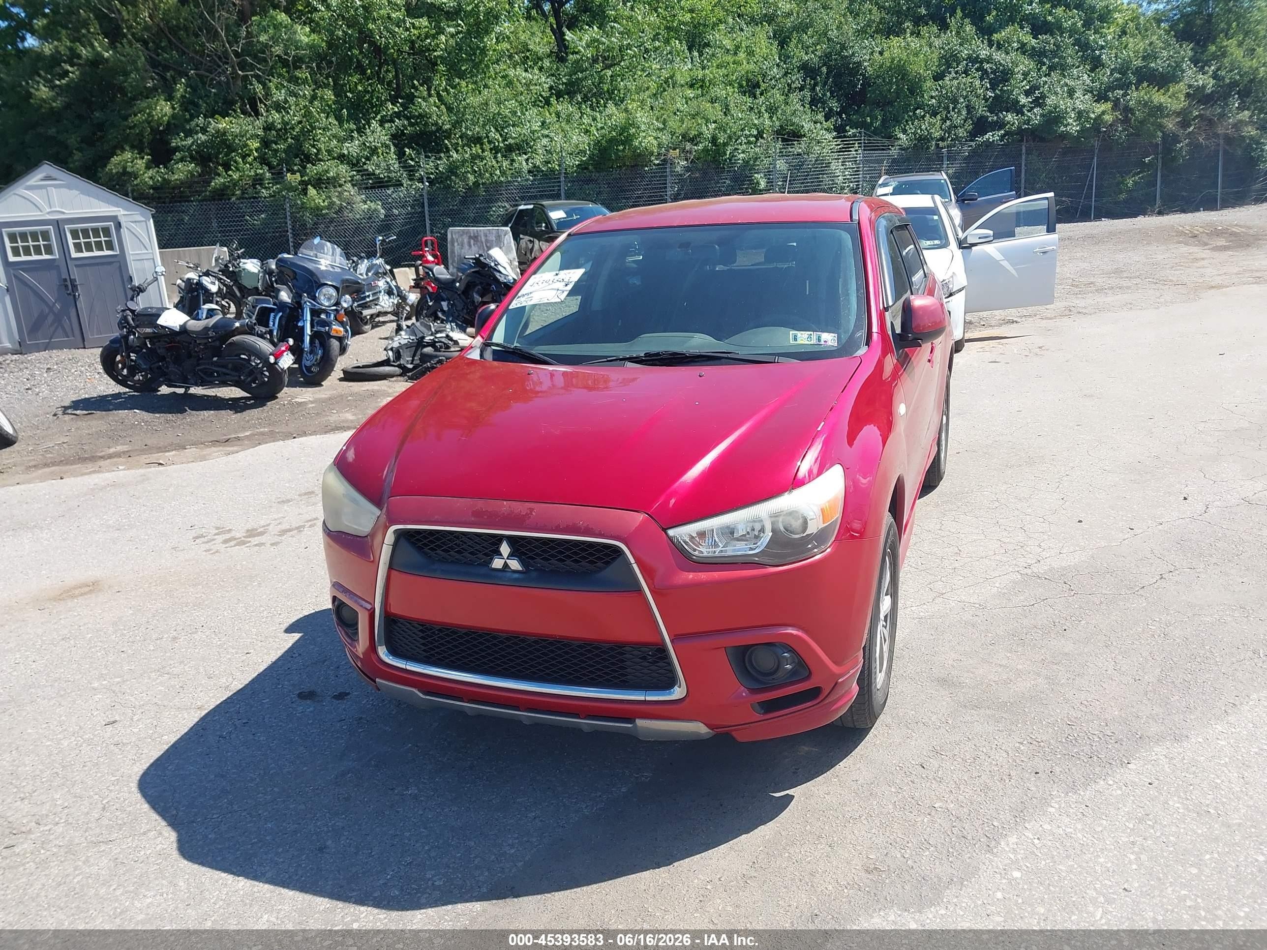 2011 Mitsubishi Outlander Sport Es Red vin: JA4AP3AU5BZ019381