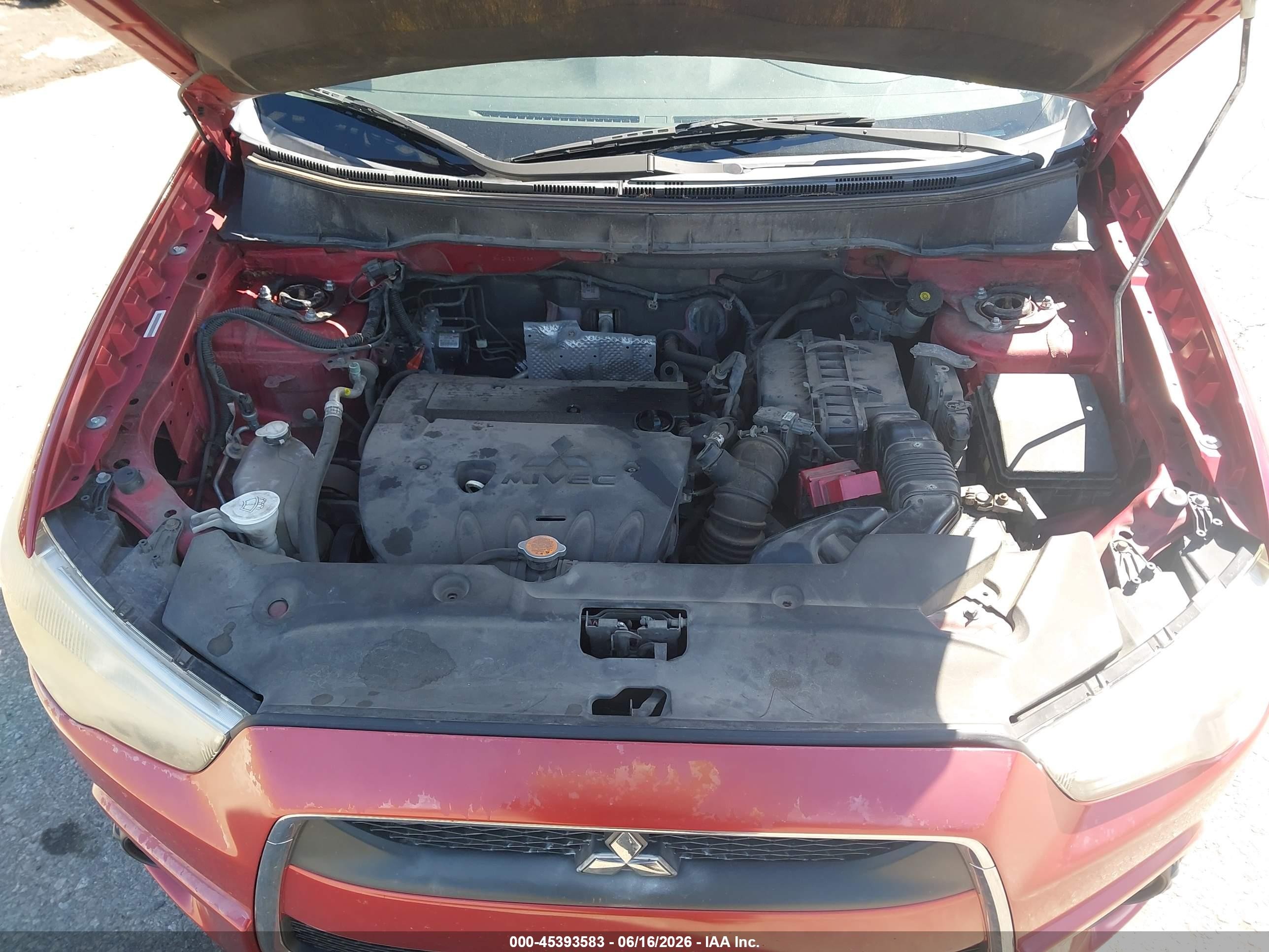 2011 Mitsubishi Outlander Sport Es Red vin: JA4AP3AU5BZ019381