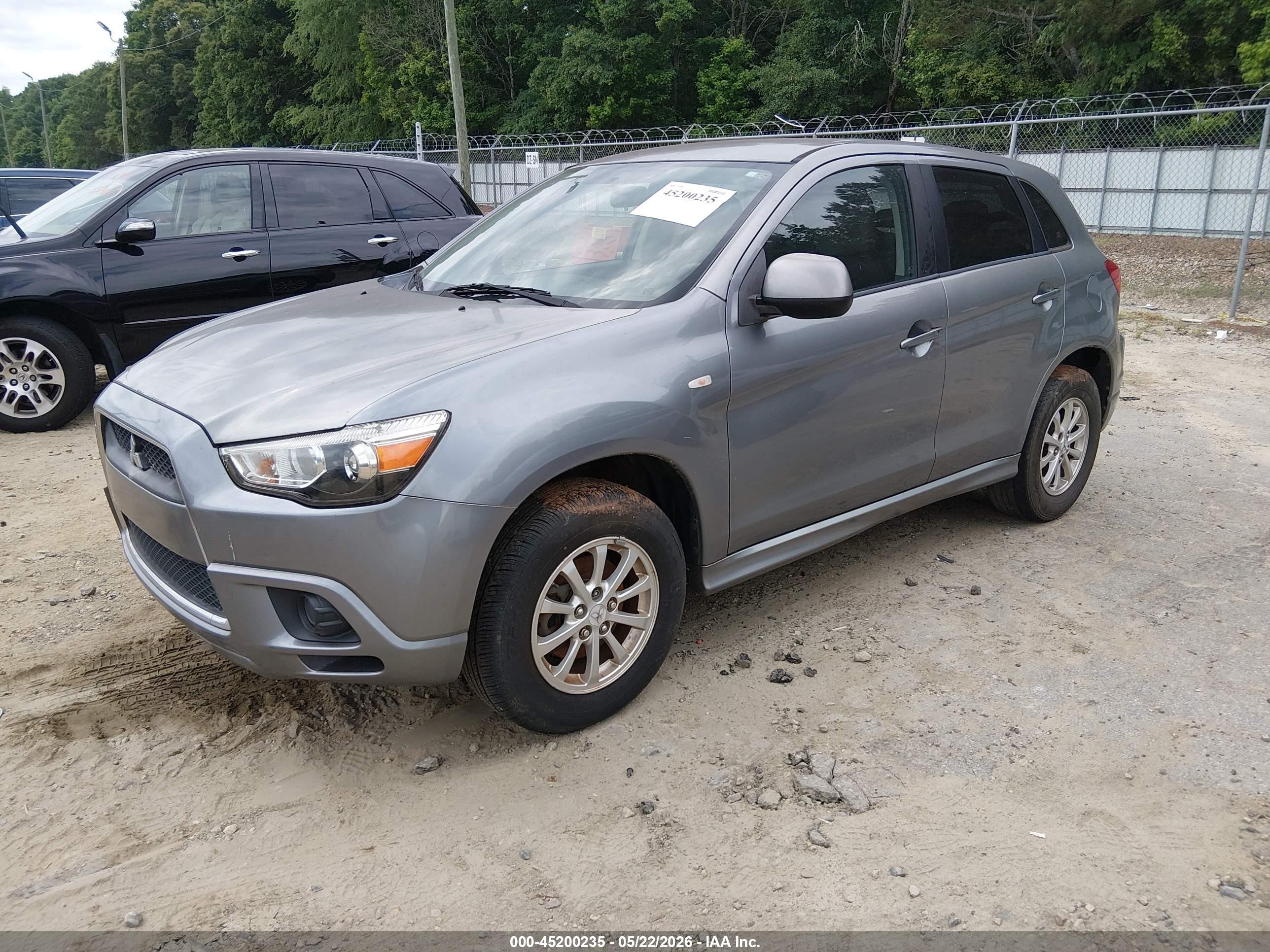 2011 Mitsubishi Outlander Sport Es Gray vin: JA4AP3AU6BZ012116
