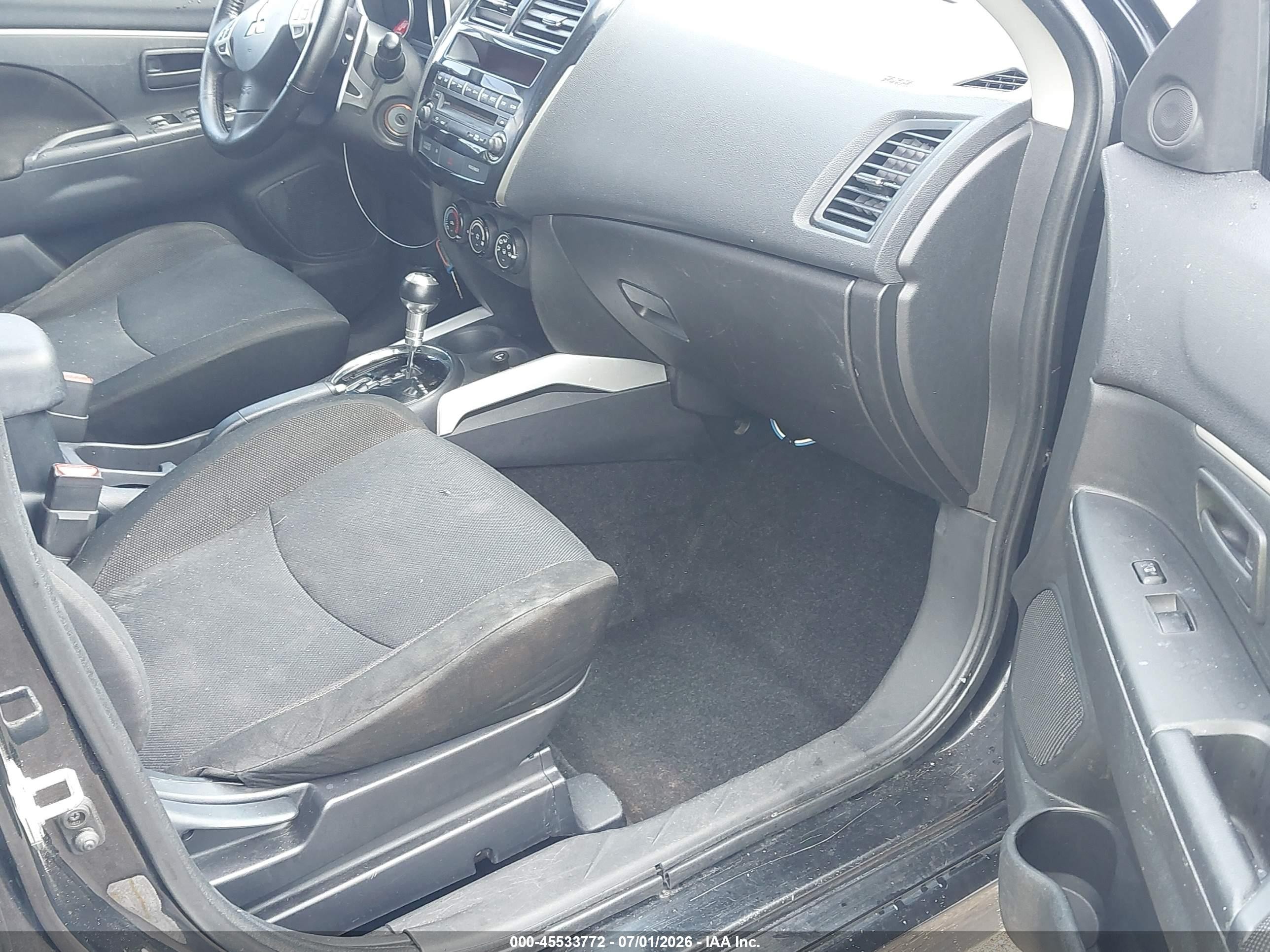 2012 Mitsubishi Outlander Sport Es Black vin: JA4AP3AU6CZ003322