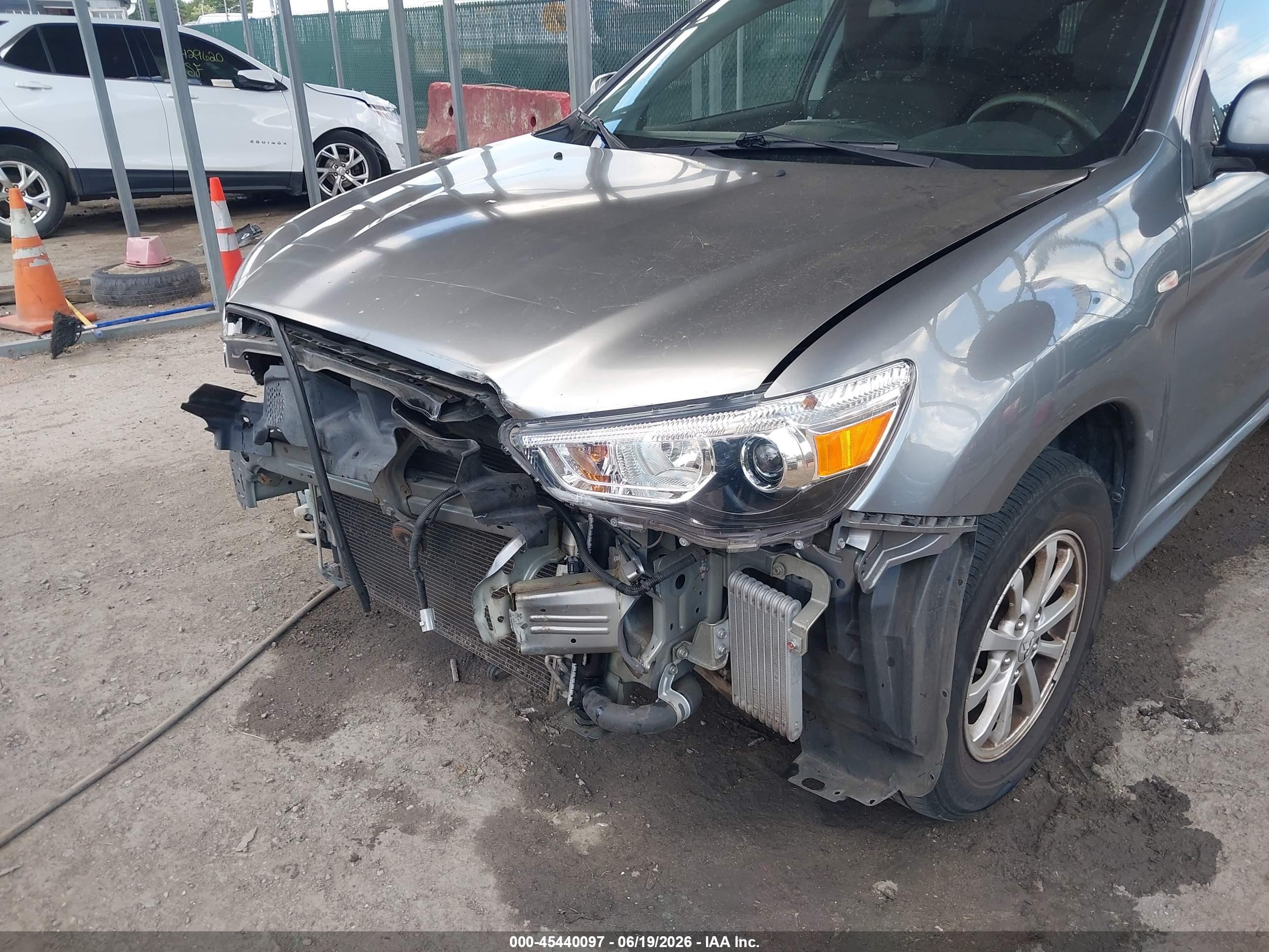 2012 Mitsubishi Outlander Sport Es Gray vin: JA4AP3AU6CZ011002