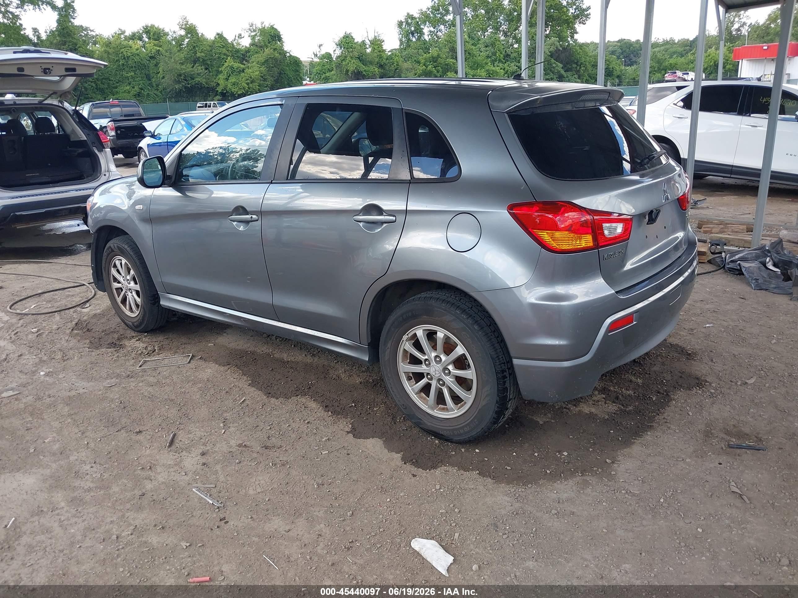 2012 Mitsubishi Outlander Sport Es Gray vin: JA4AP3AU6CZ011002