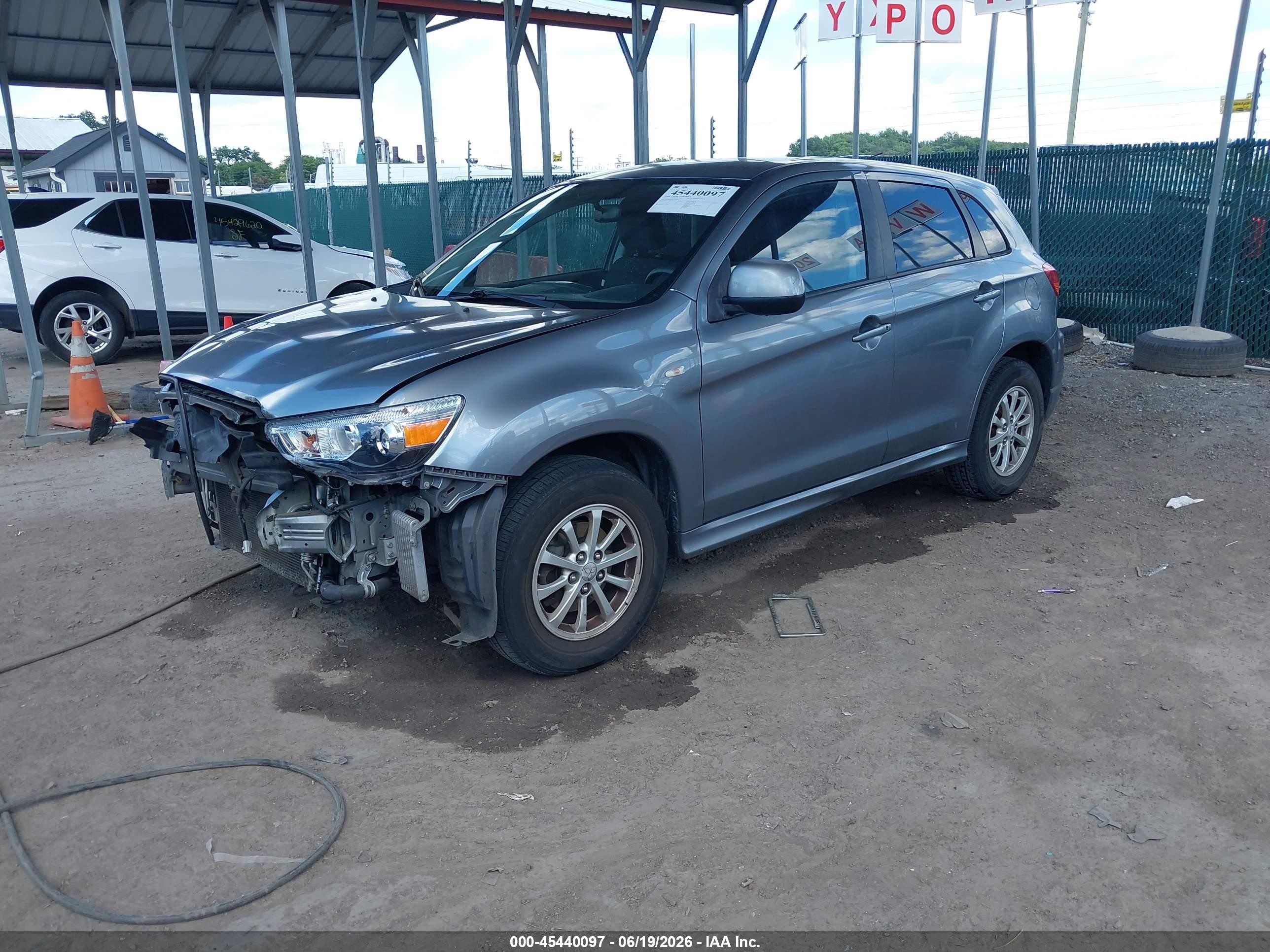 2012 Mitsubishi Outlander Sport Es Gray vin: JA4AP3AU6CZ011002