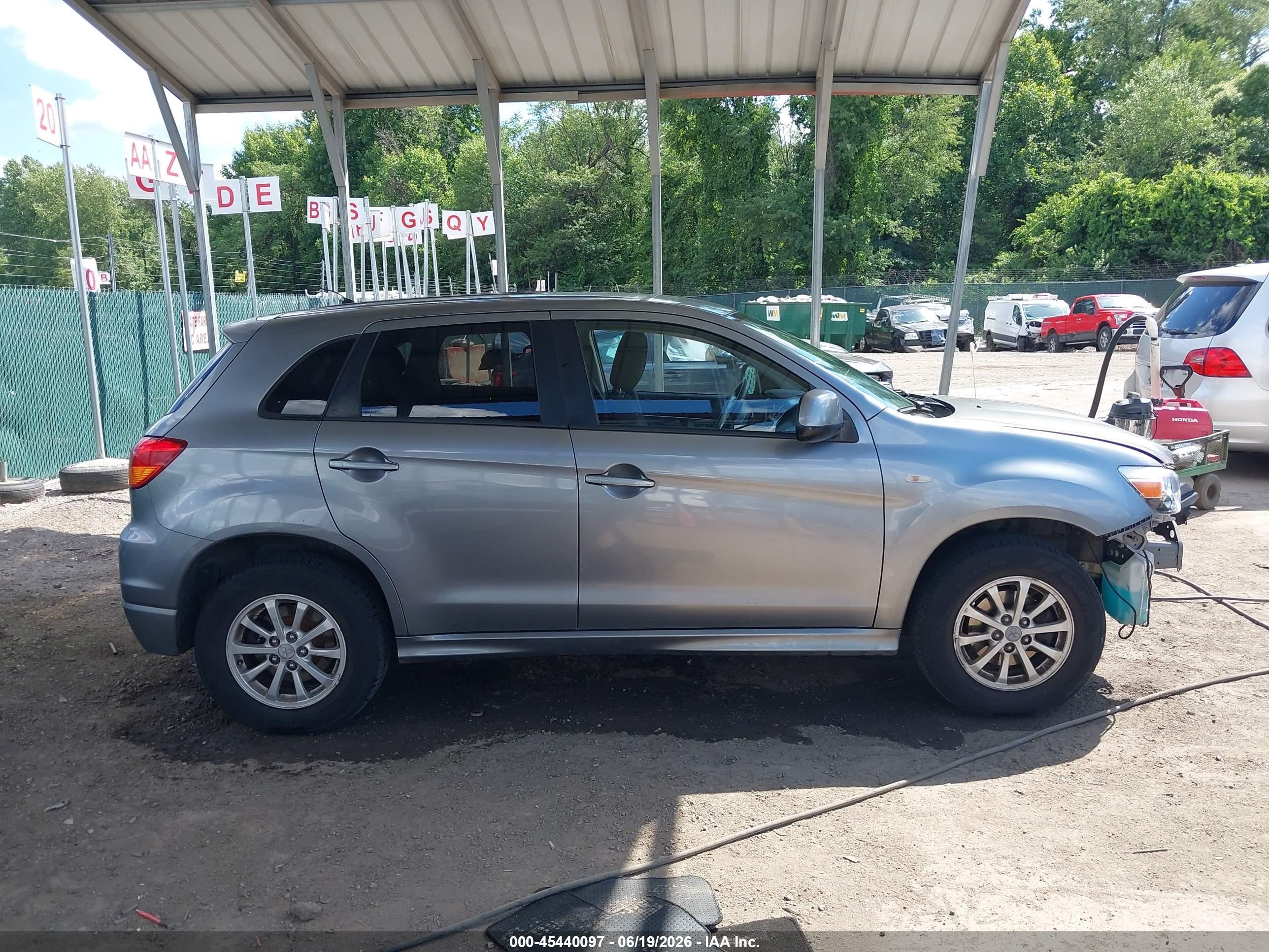 2012 Mitsubishi Outlander Sport Es Gray vin: JA4AP3AU6CZ011002