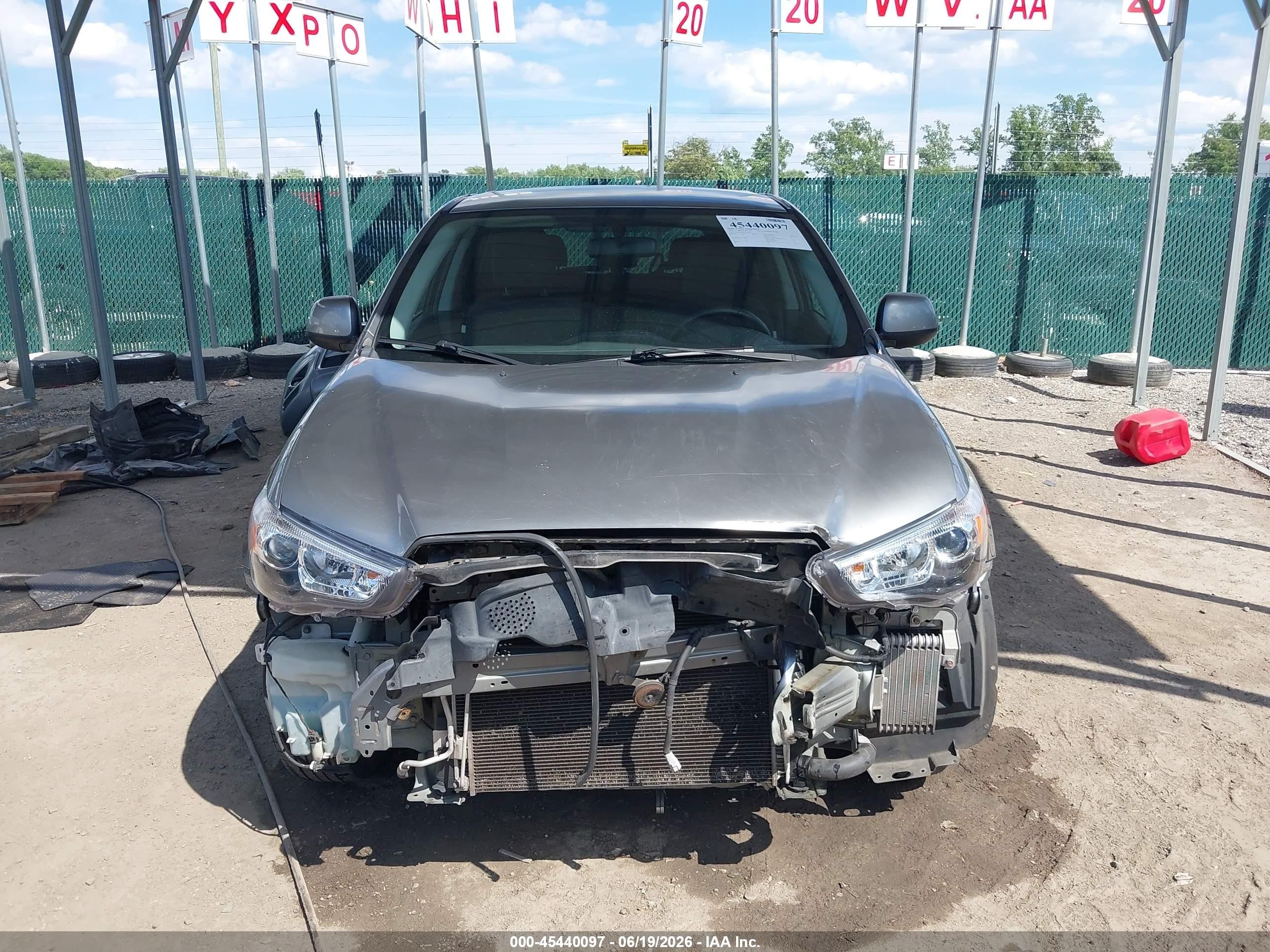 2012 Mitsubishi Outlander Sport Es Gray vin: JA4AP3AU6CZ011002