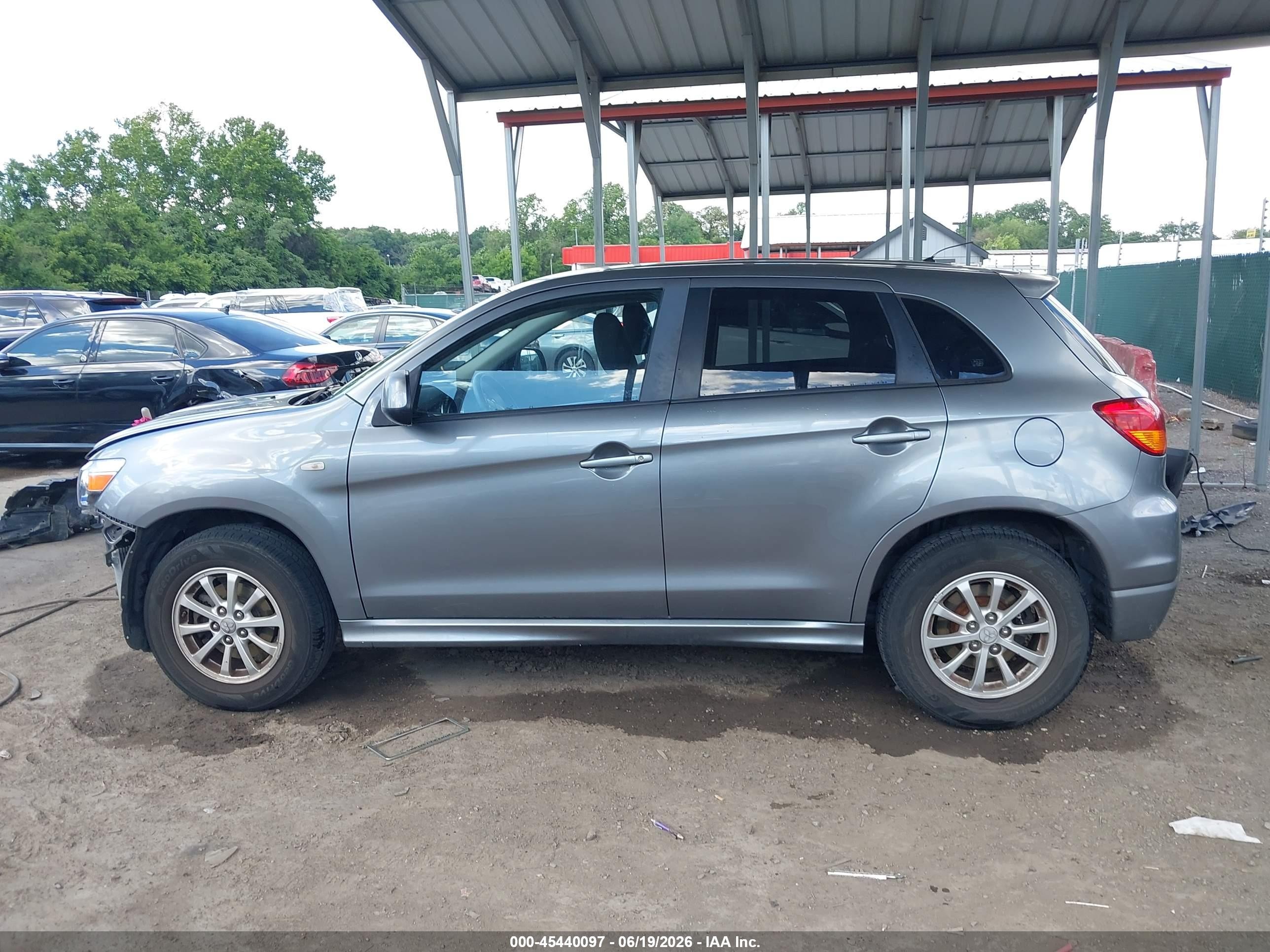 2012 Mitsubishi Outlander Sport Es Gray vin: JA4AP3AU6CZ011002