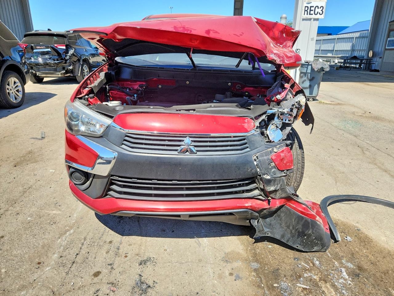 2017 Mitsubishi Outlander Sport Es Красный vin: JA4AP3AU6HZ031371