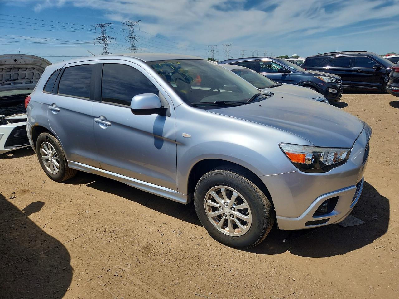 2011 Mitsubishi Outlander Sport Es Серебряный vin: JA4AP3AU7BZ003389