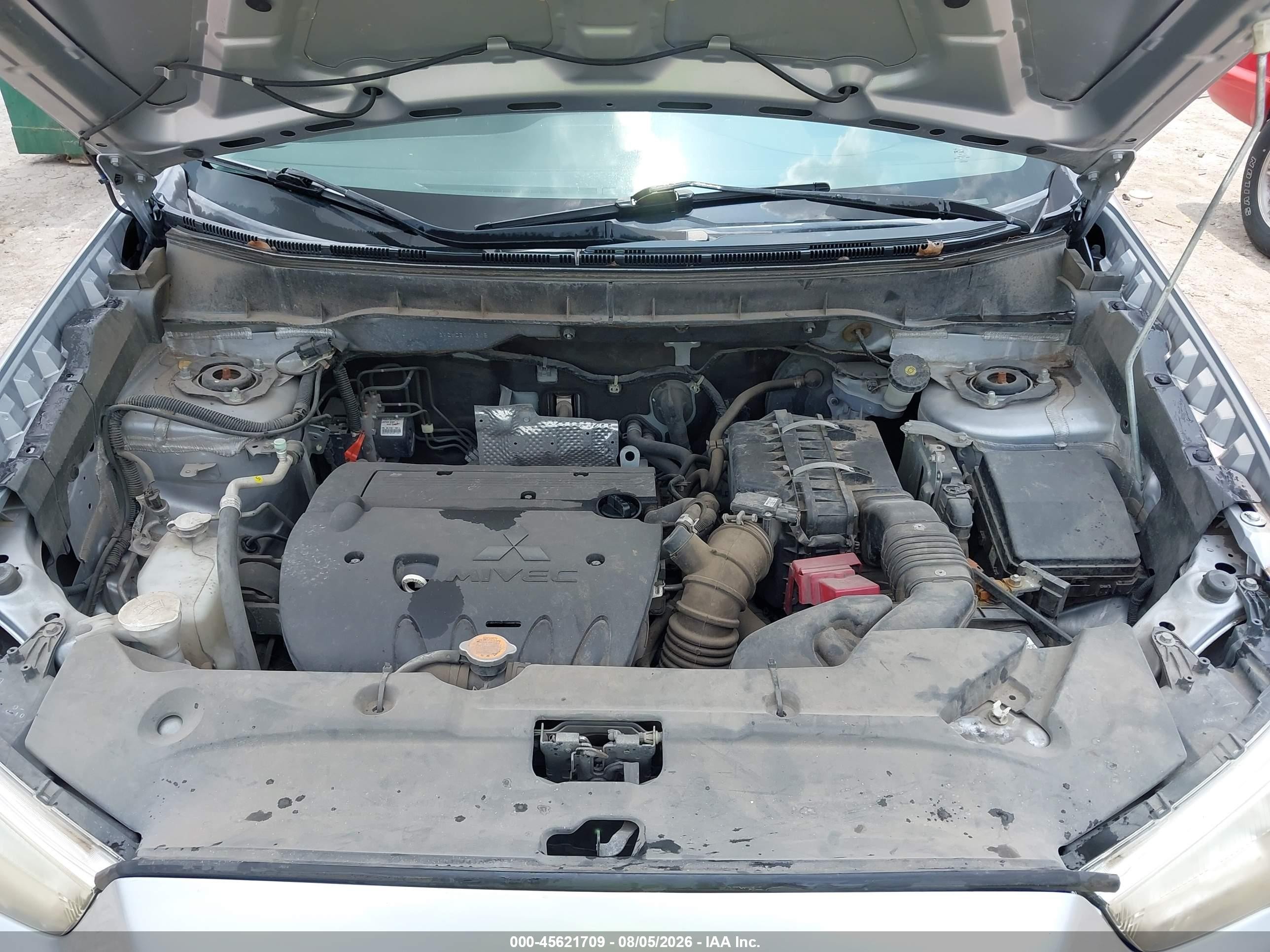 2012 Mitsubishi Outlander Sport Es Silver vin: JA4AP3AU7CZ001305