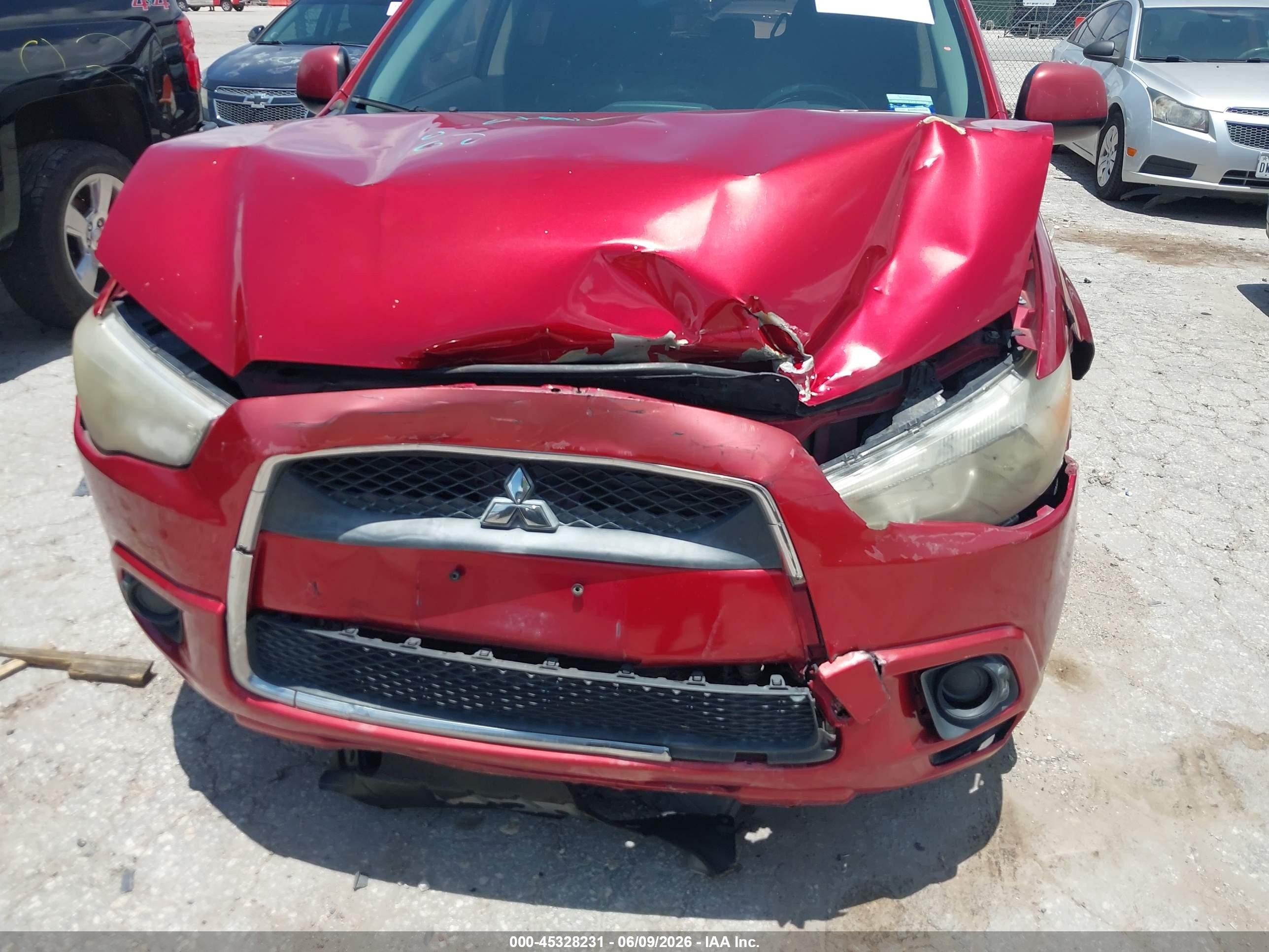 2012 Mitsubishi Outlander Sport Es Red vin: JA4AP3AU8CZ001099