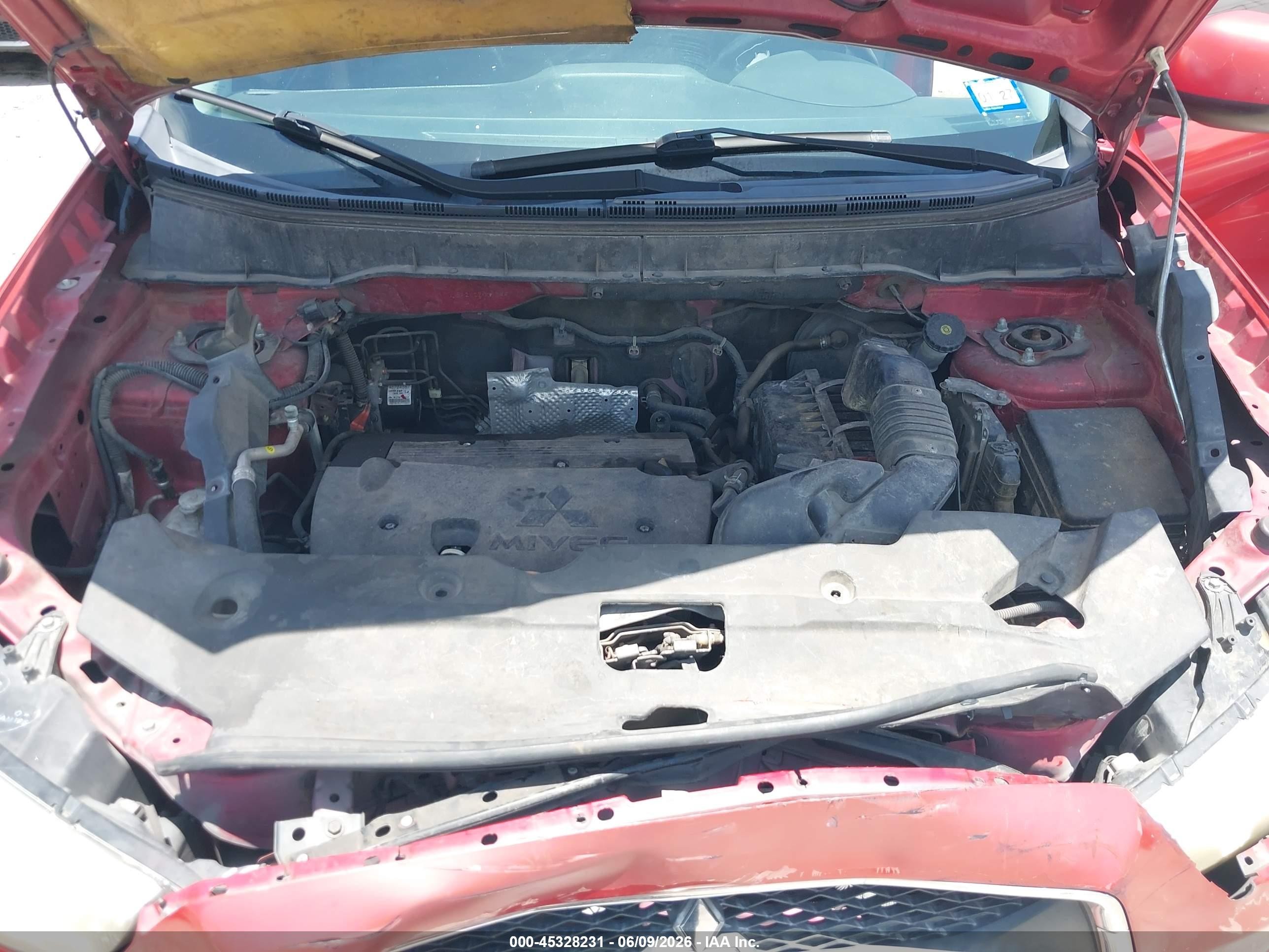 2012 Mitsubishi Outlander Sport Es Red vin: JA4AP3AU8CZ001099