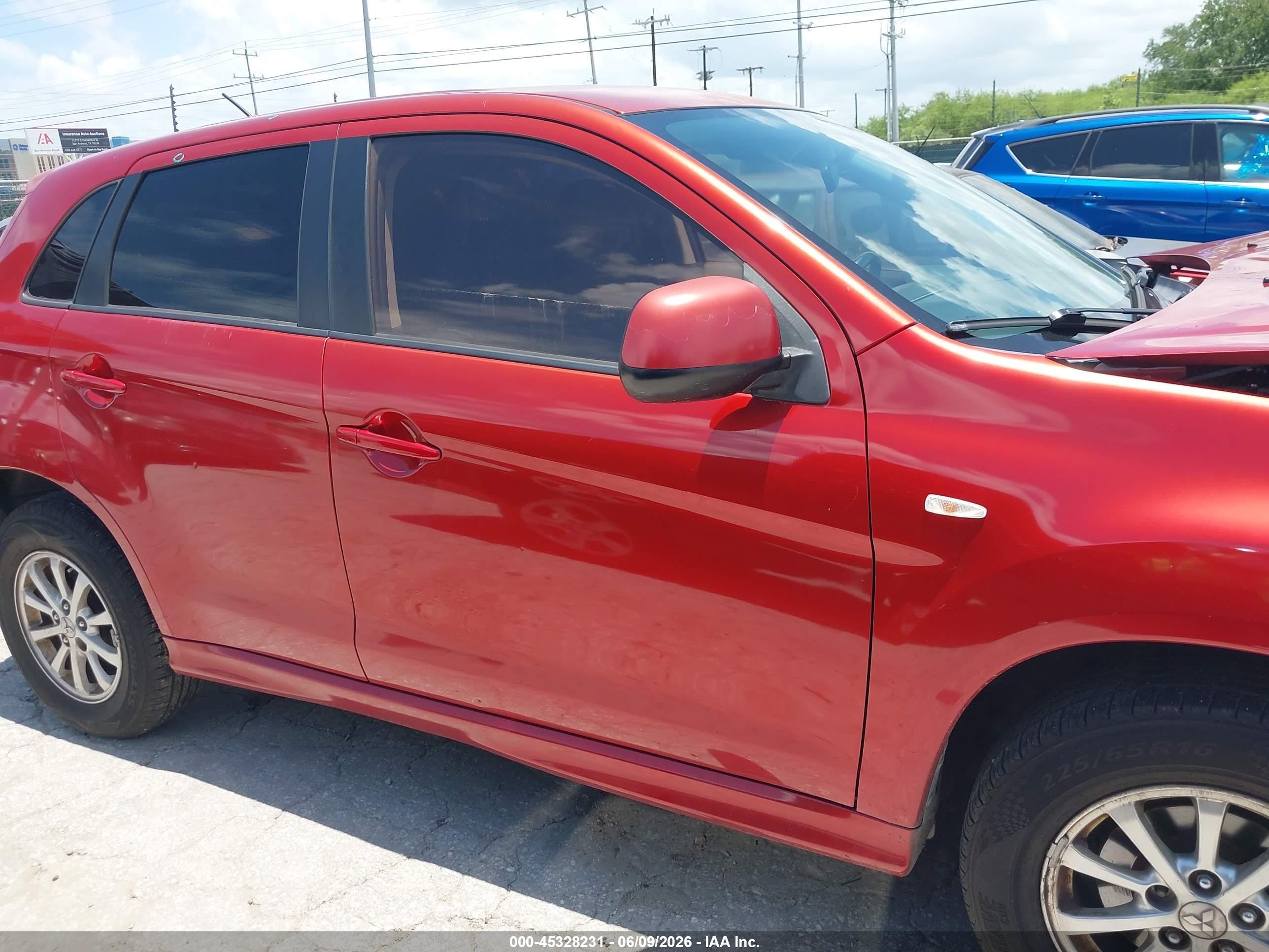 2012 Mitsubishi Outlander Sport Es Red vin: JA4AP3AU8CZ001099