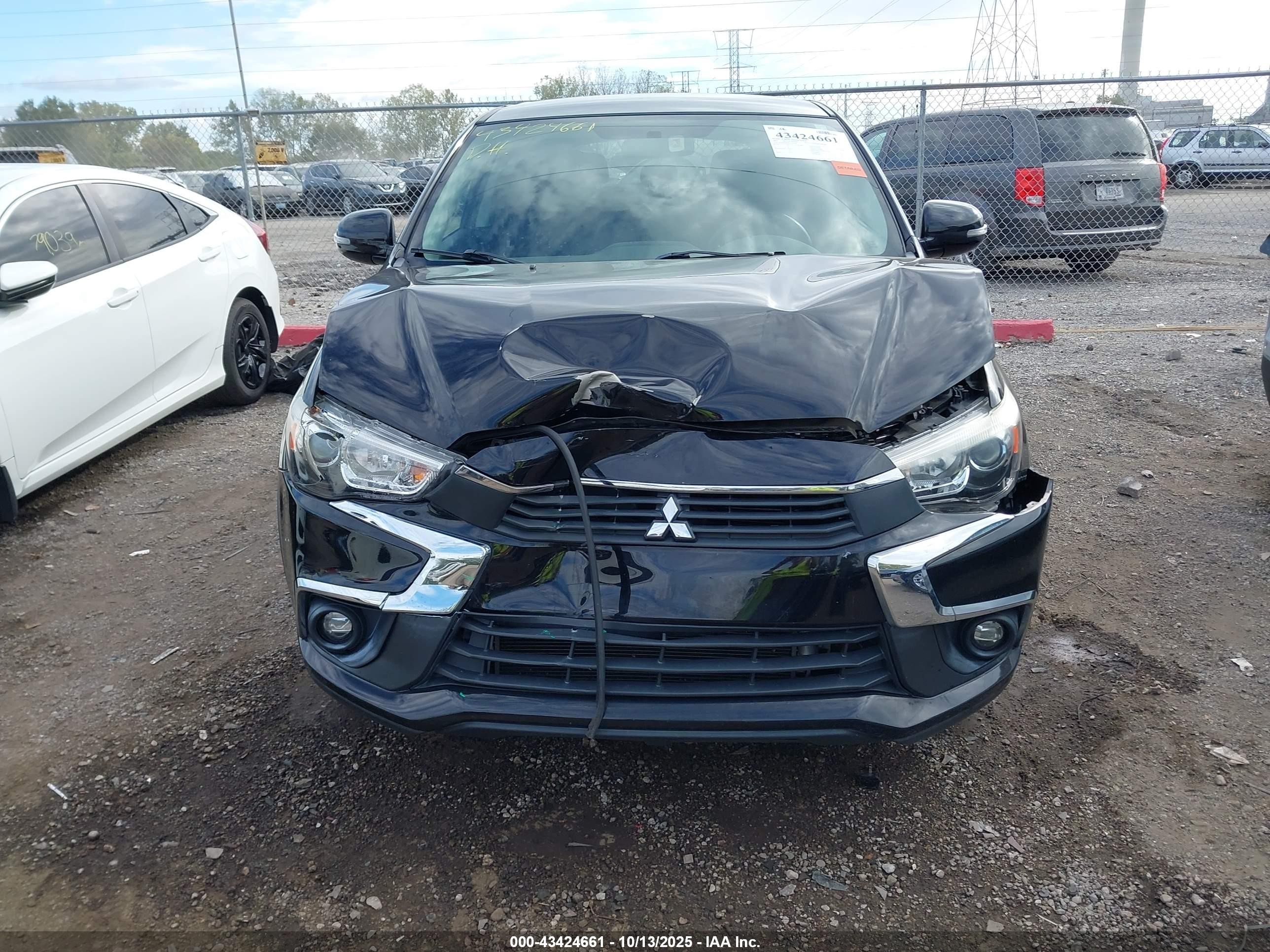 2017 Mitsubishi Outlander Sport 2.0 Es/2.0 Le Черный vin: JA4AP3AU8HZ007458