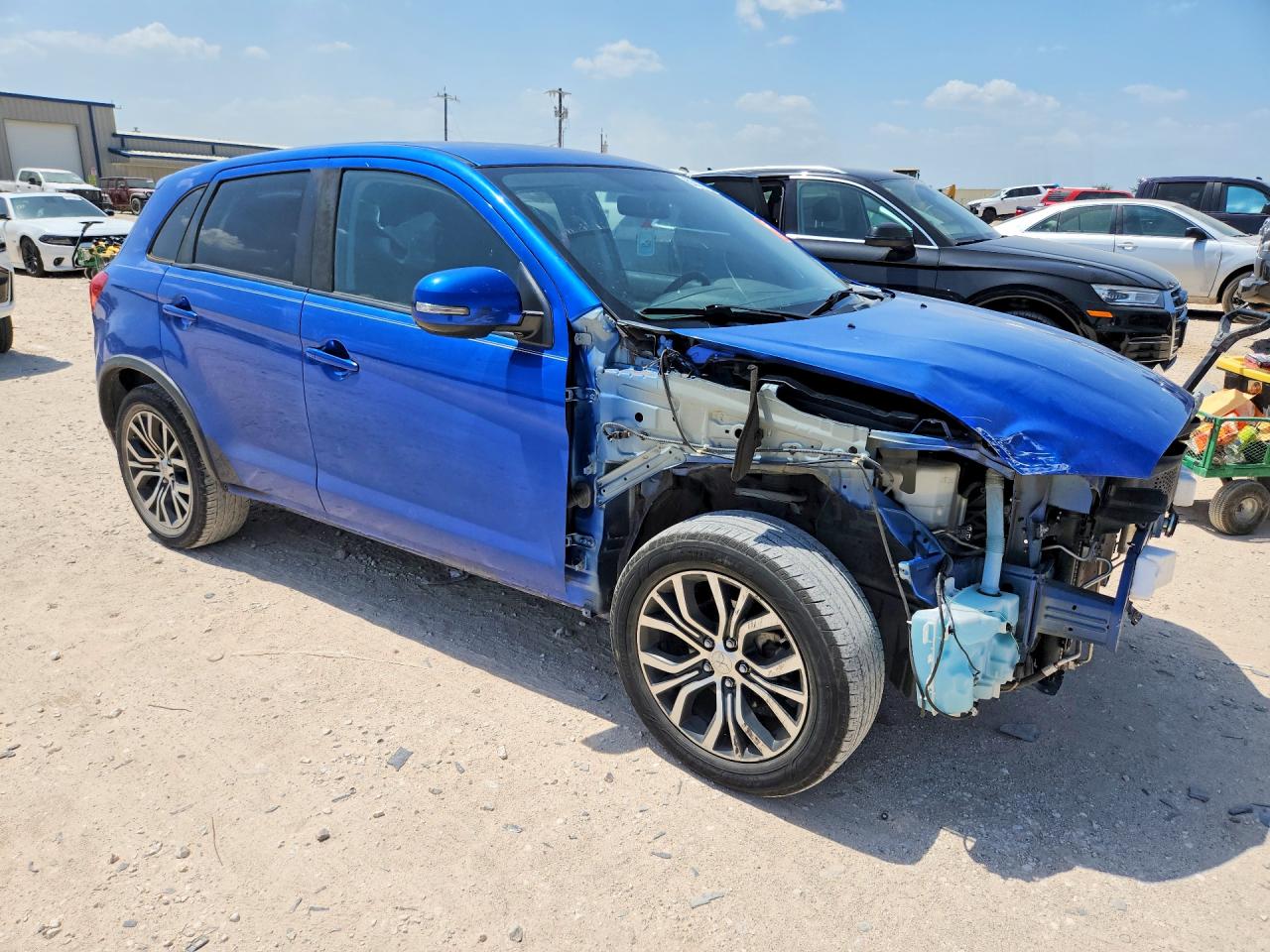 2017 Mitsubishi Outlander Sport Es Blue vin: JA4AP3AU8HZ040878