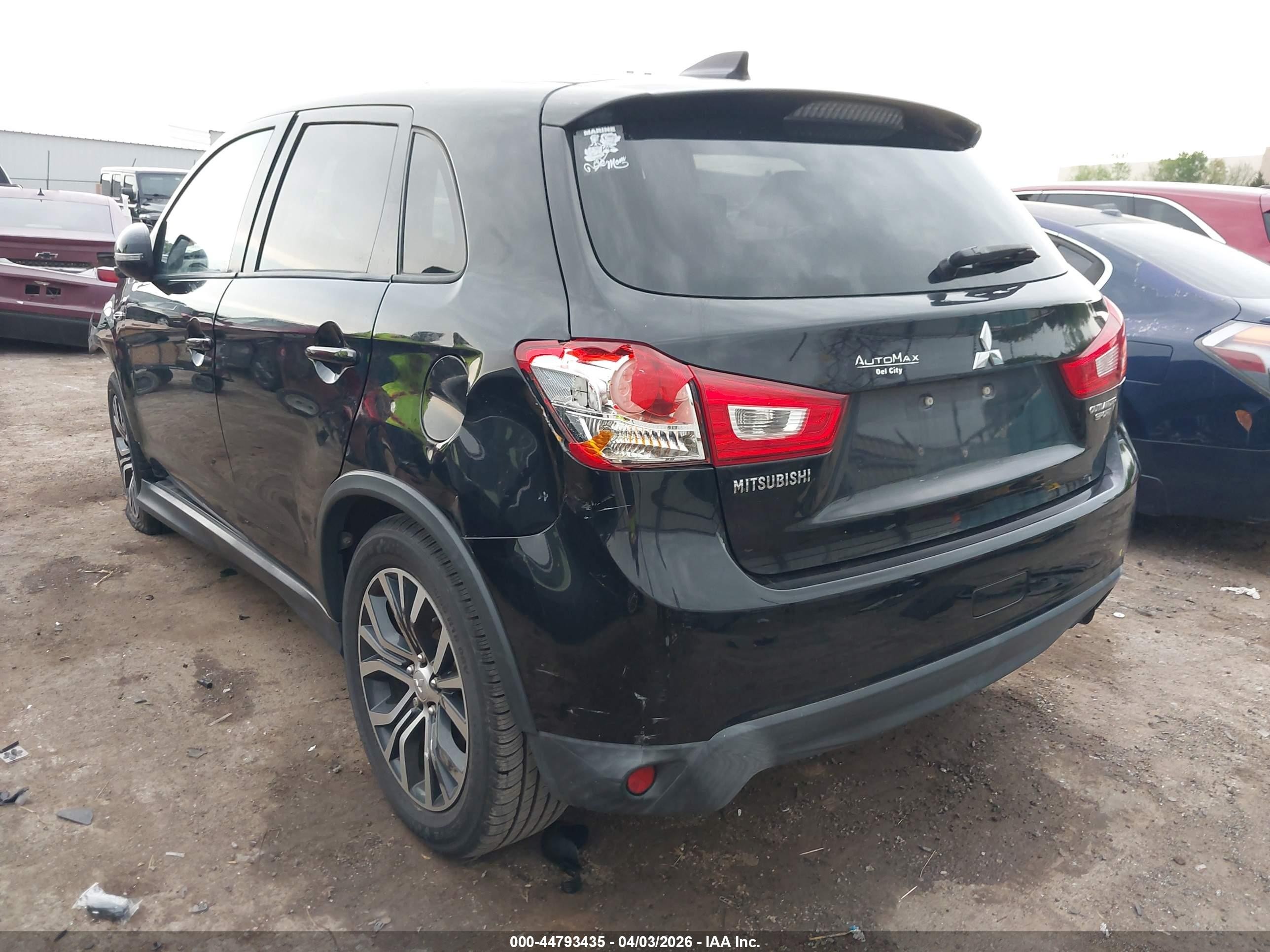2017 Mitsubishi Outlander Sport 2.0 Es Черный vin: JA4AP3AU9HZ003175