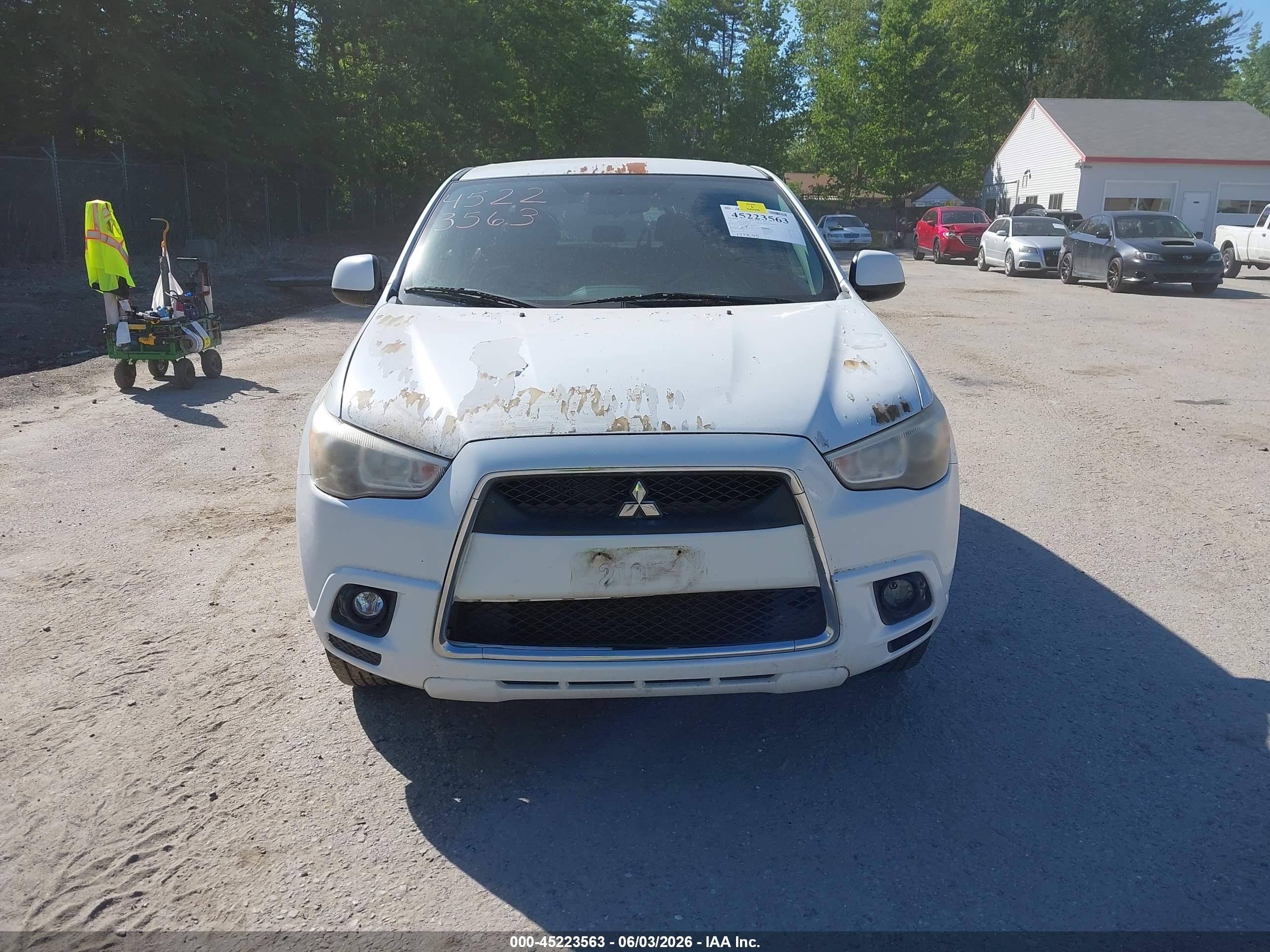 2011 Mitsubishi Outlander Sport Es White vin: JA4AP3AUXBZ014869