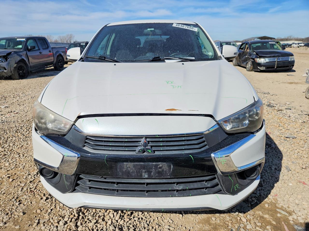 2016 Mitsubishi Outlander Sport Es White vin: JA4AP3AUXGZ028519