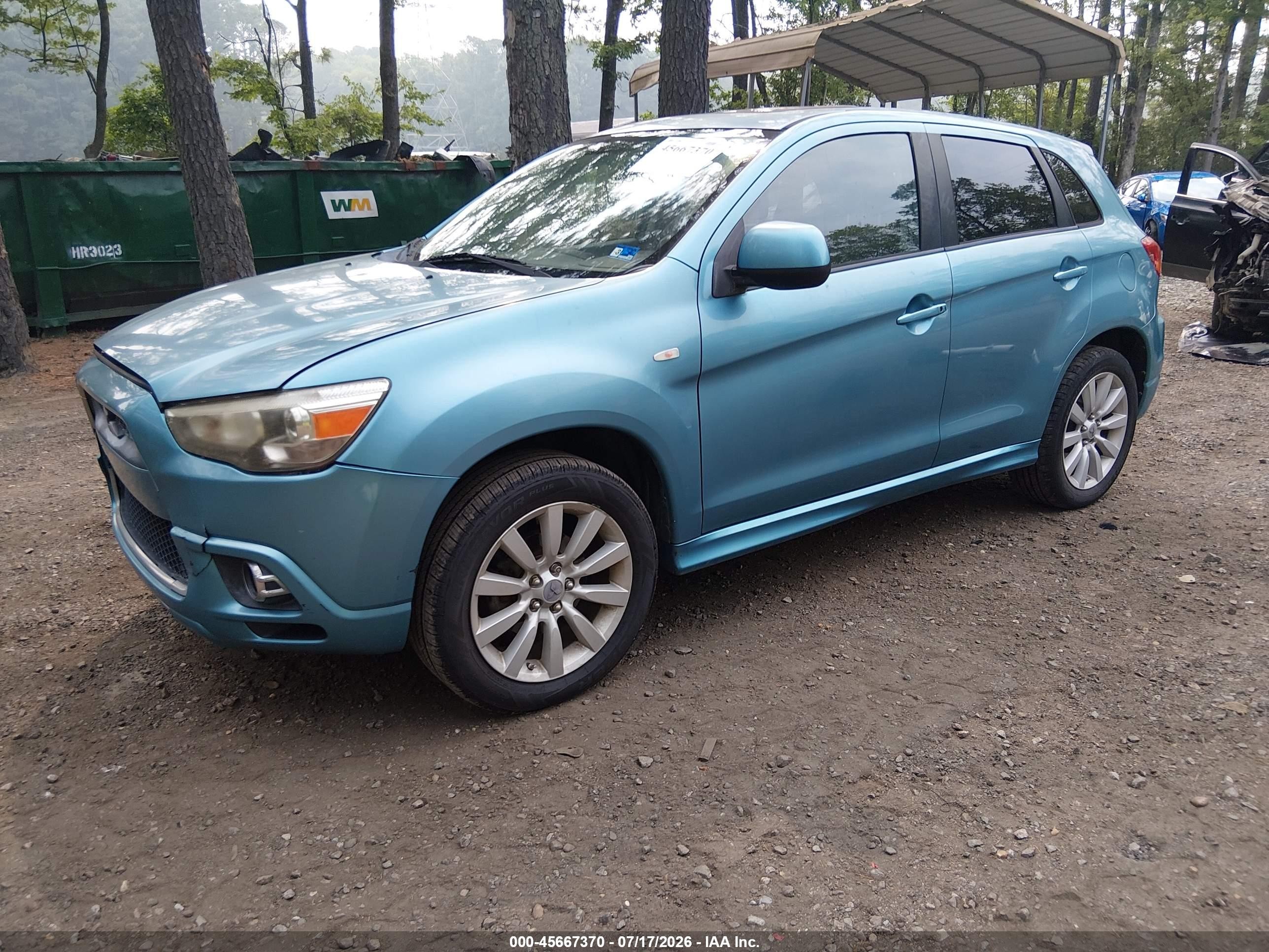 2011 Mitsubishi Outlander Sport Se Синий vin: JA4AP4AU0BZ003711