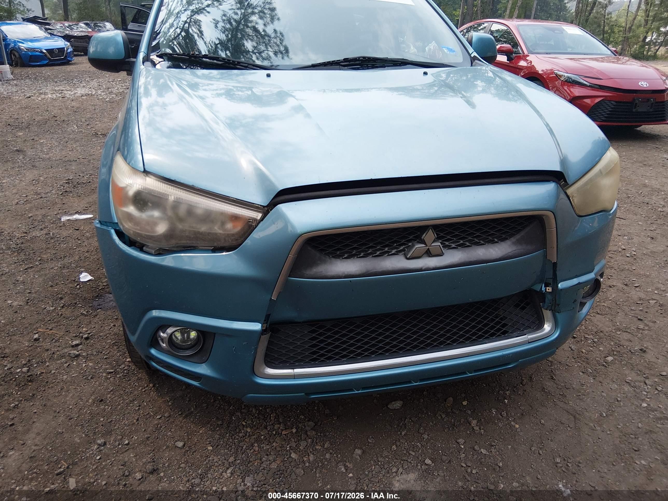 2011 Mitsubishi Outlander Sport Se Синий vin: JA4AP4AU0BZ003711