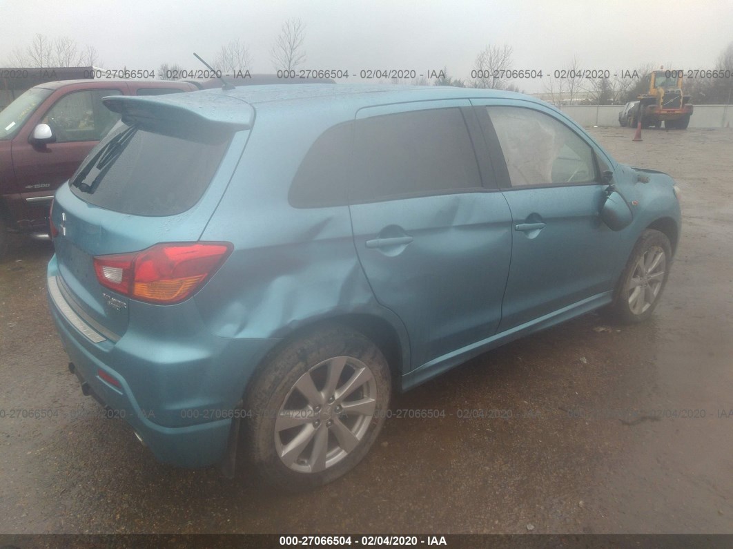 2012 Mitsubishi Outlander Sport Se Blue vin: JA4AP4AU0CZ004682