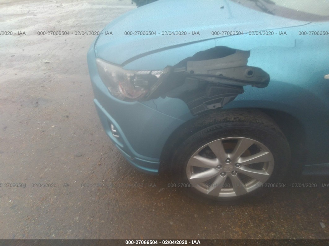 2012 Mitsubishi Outlander Sport Se Blue vin: JA4AP4AU0CZ004682