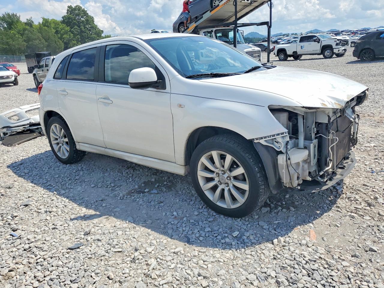 2011 Mitsubishi Outlander Sport Se White vin: JA4AP4AU1BZ015916