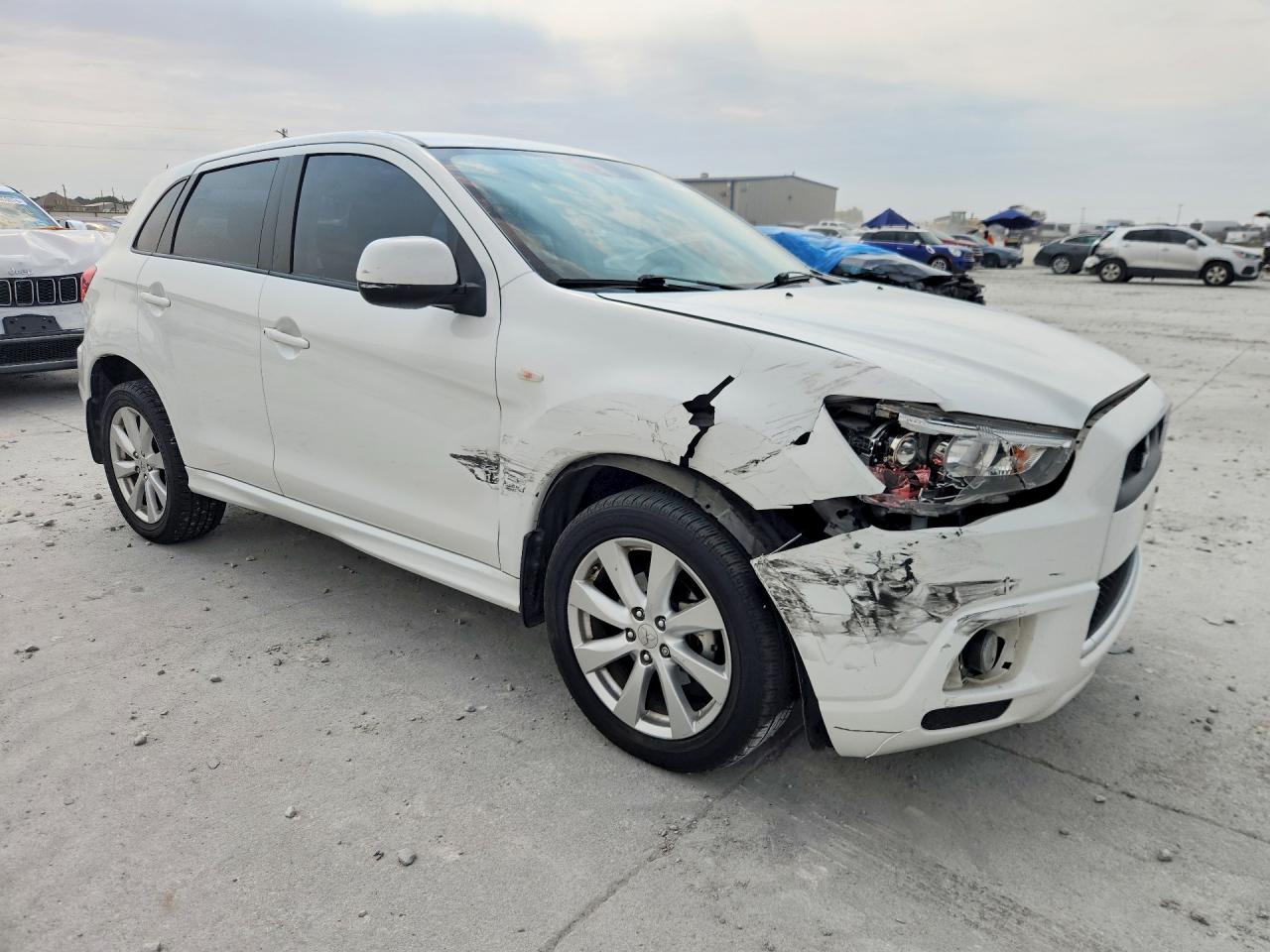 2012 Mitsubishi Outlander Sport Se Белый vin: JA4AP4AU1CZ003590