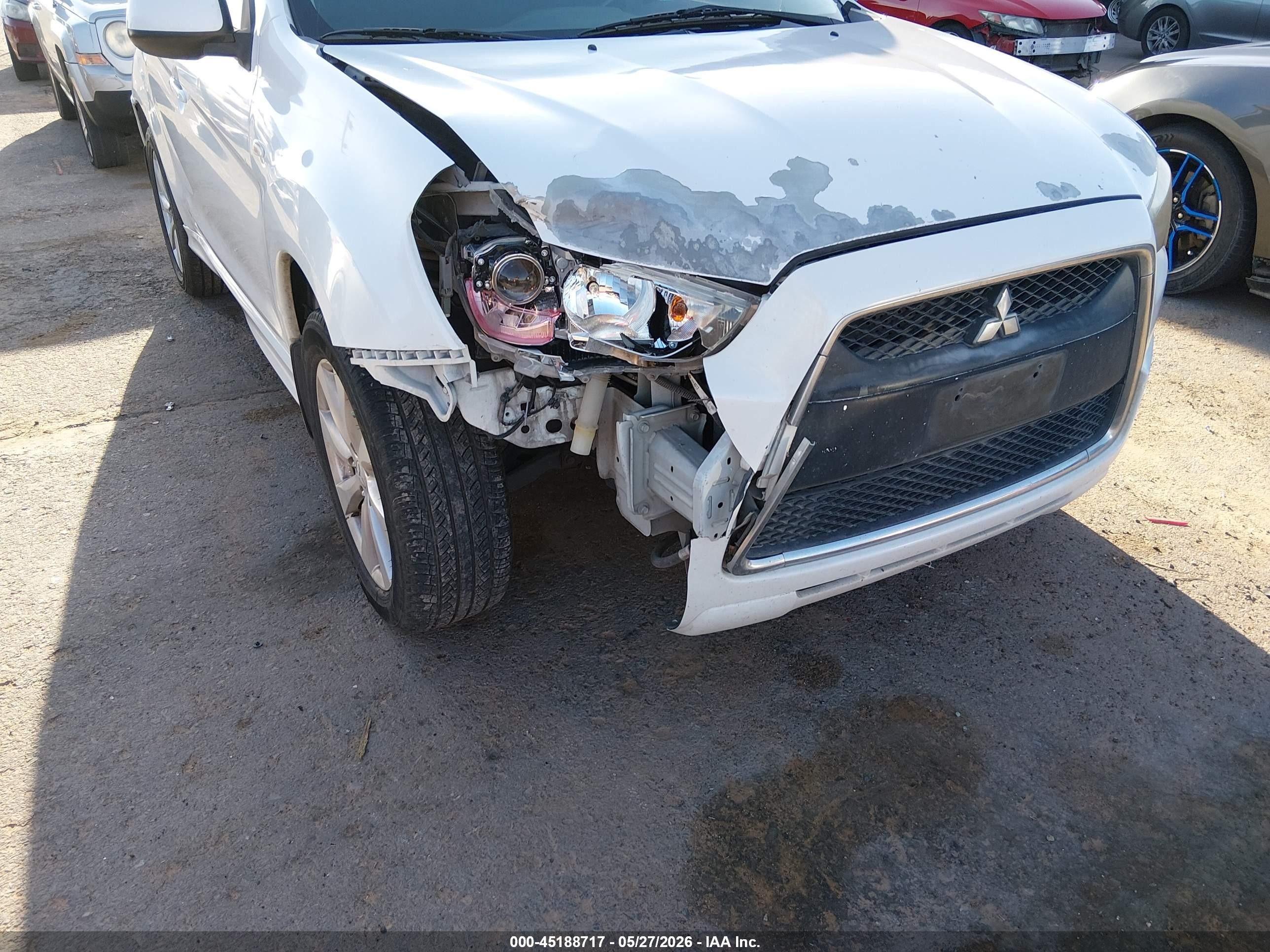 2012 Mitsubishi Outlander Sport Se White vin: JA4AP4AU2CZ011455