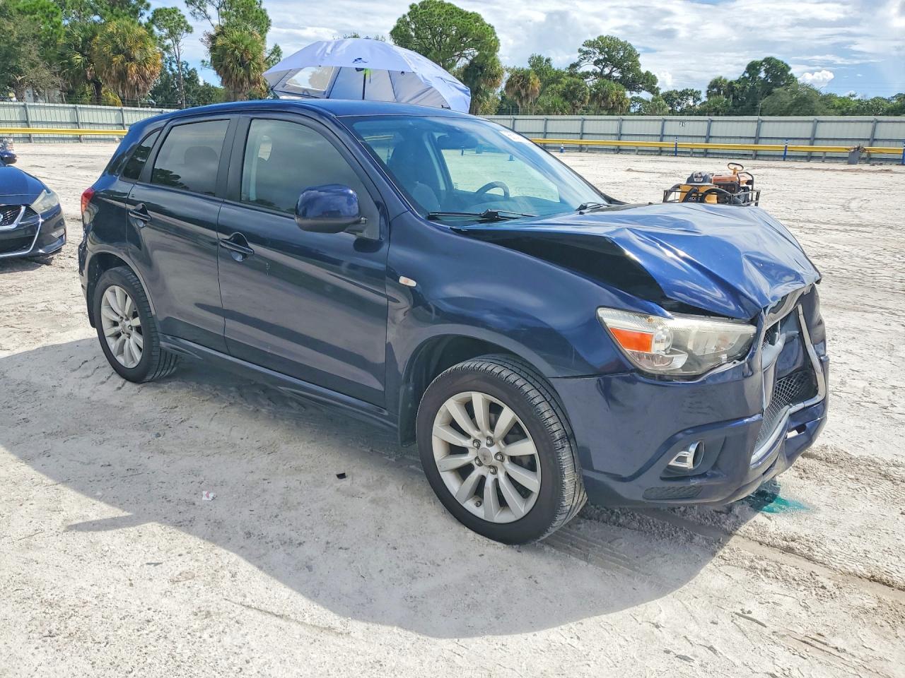 2011 Mitsubishi Outlander Sport Se Blue vin: JA4AP4AU5BZ004868