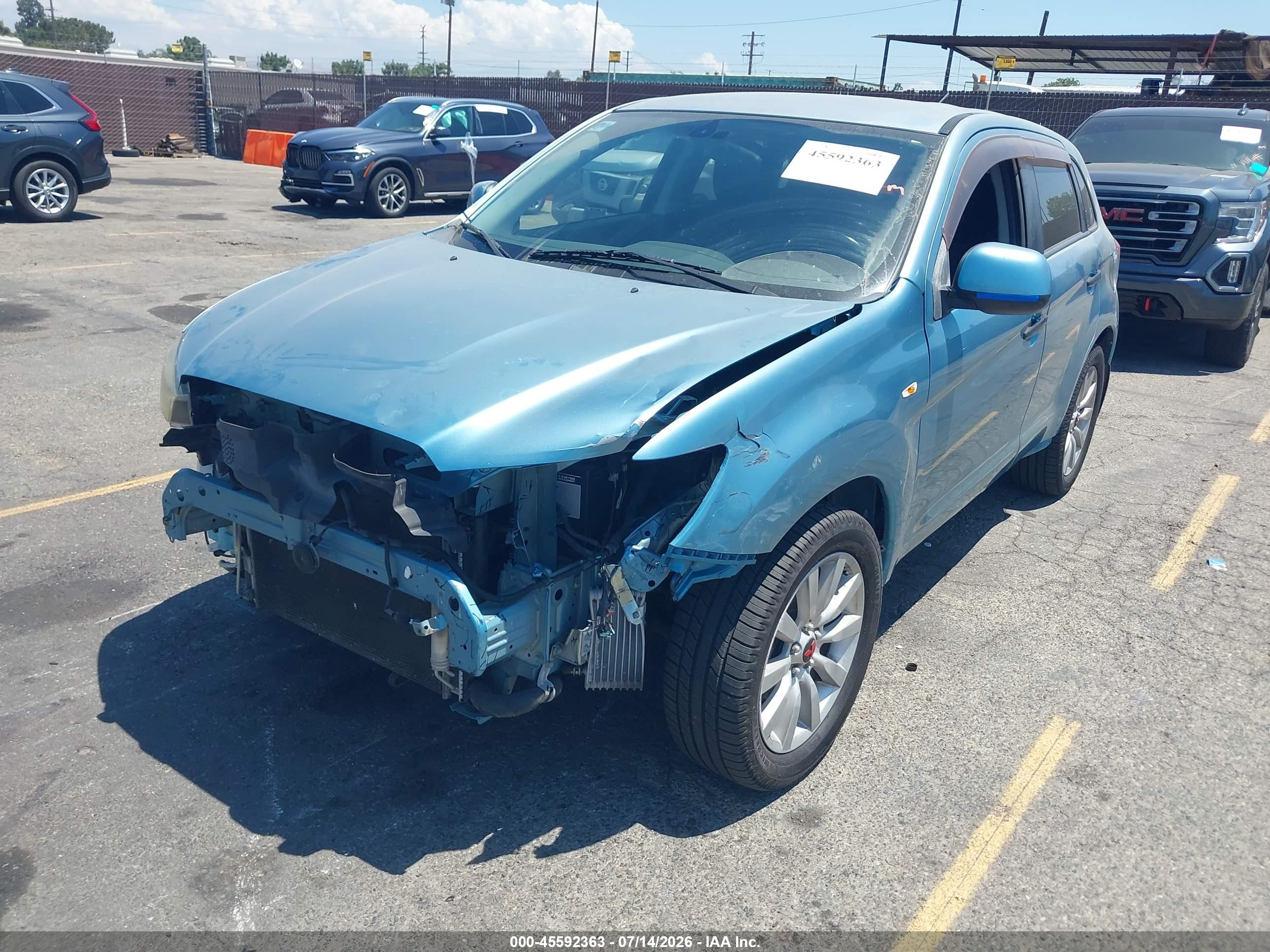 2011 Mitsubishi Outlander Sport Se Teal vin: JA4AP4AU5BZ014185