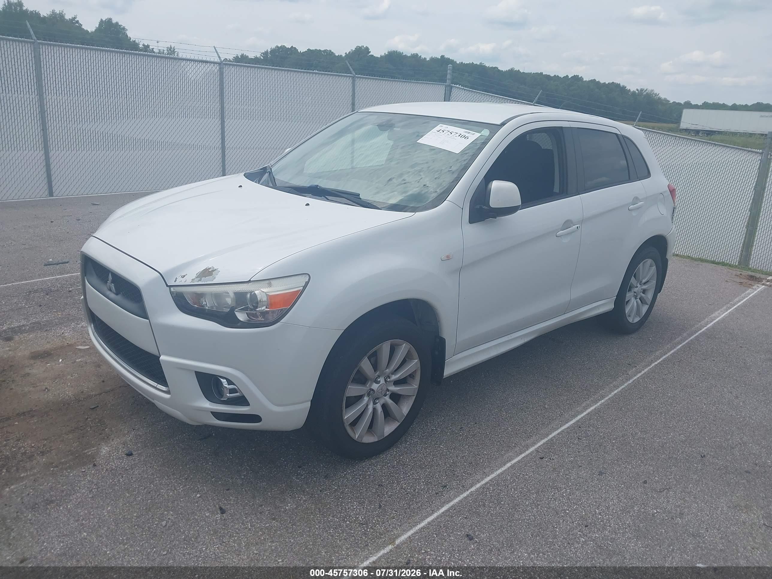 2011 Mitsubishi Outlander Sport Se White vin: JA4AP4AU7BZ005634