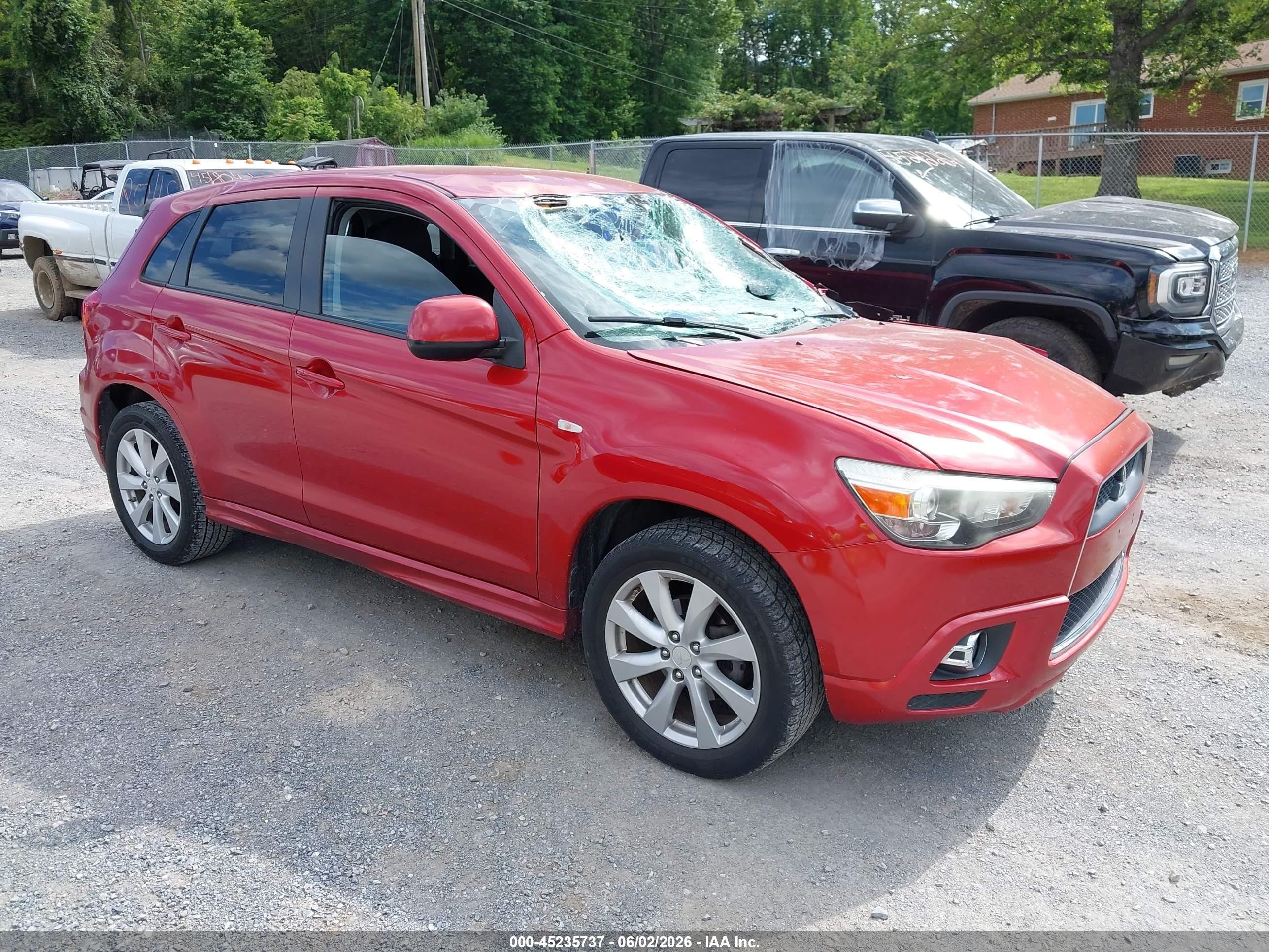 2012 Mitsubishi Outlander Sport Se Red vin: JA4AP4AU7CZ002024