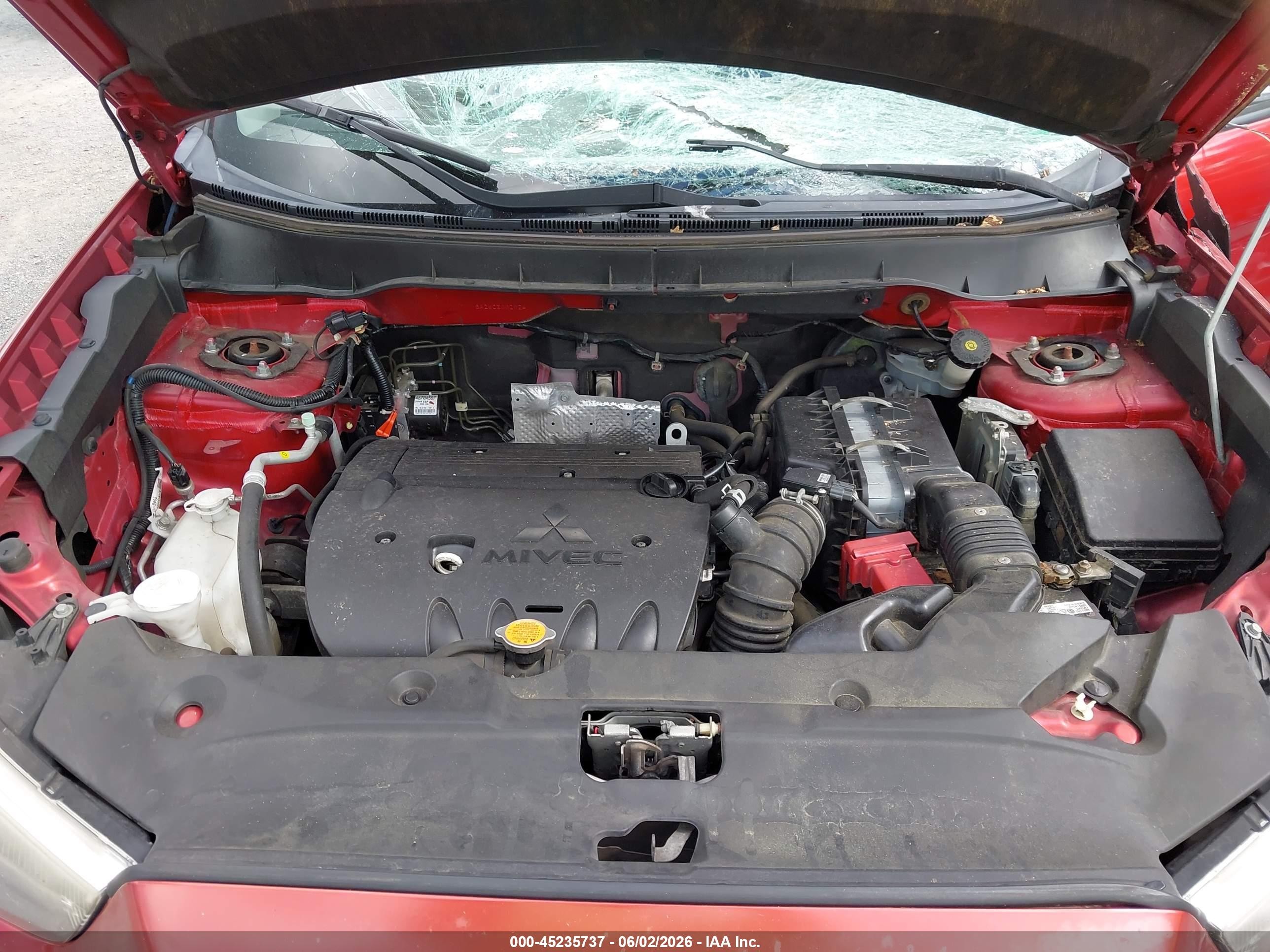 2012 Mitsubishi Outlander Sport Se Red vin: JA4AP4AU7CZ002024