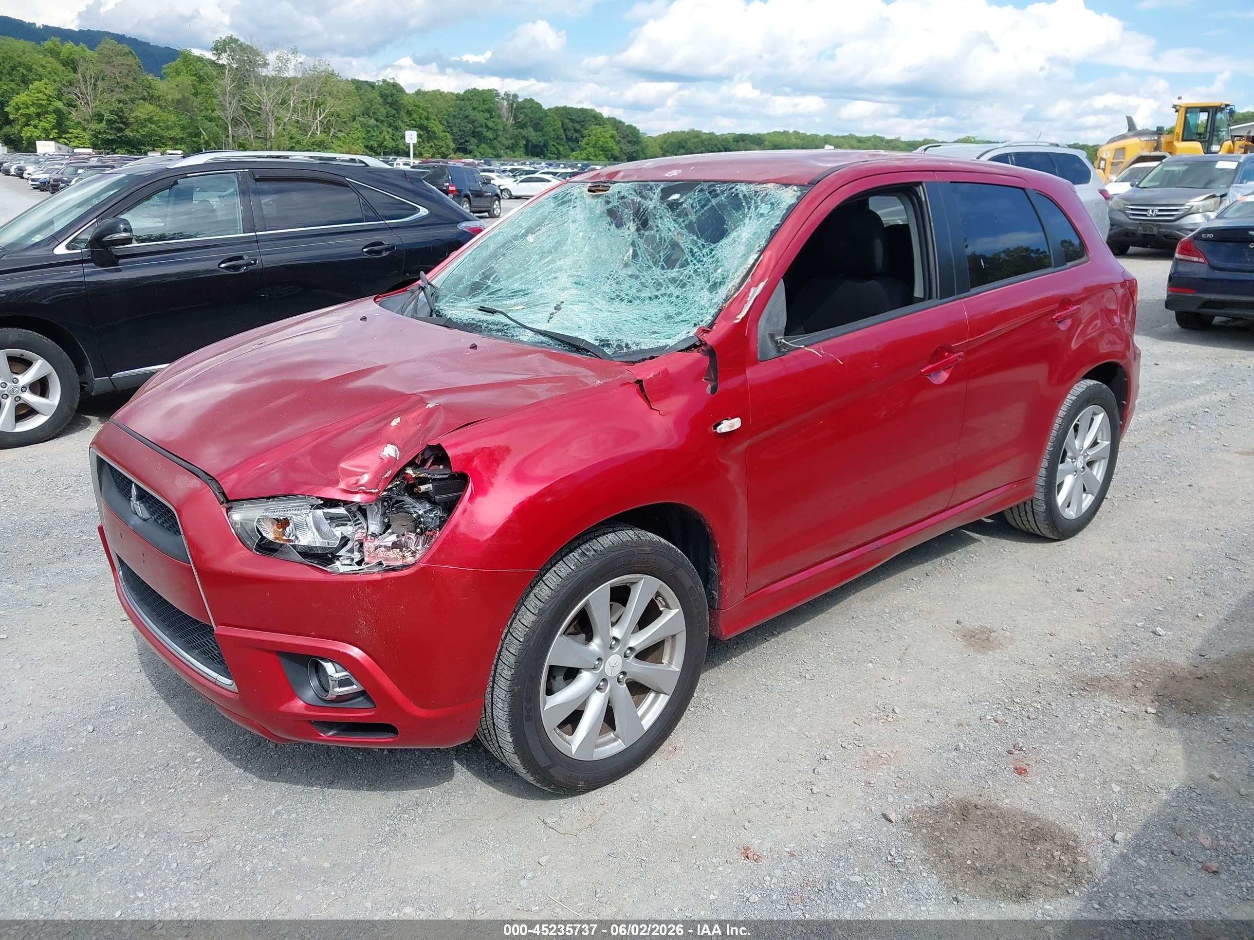 2012 Mitsubishi Outlander Sport Se Red vin: JA4AP4AU7CZ002024