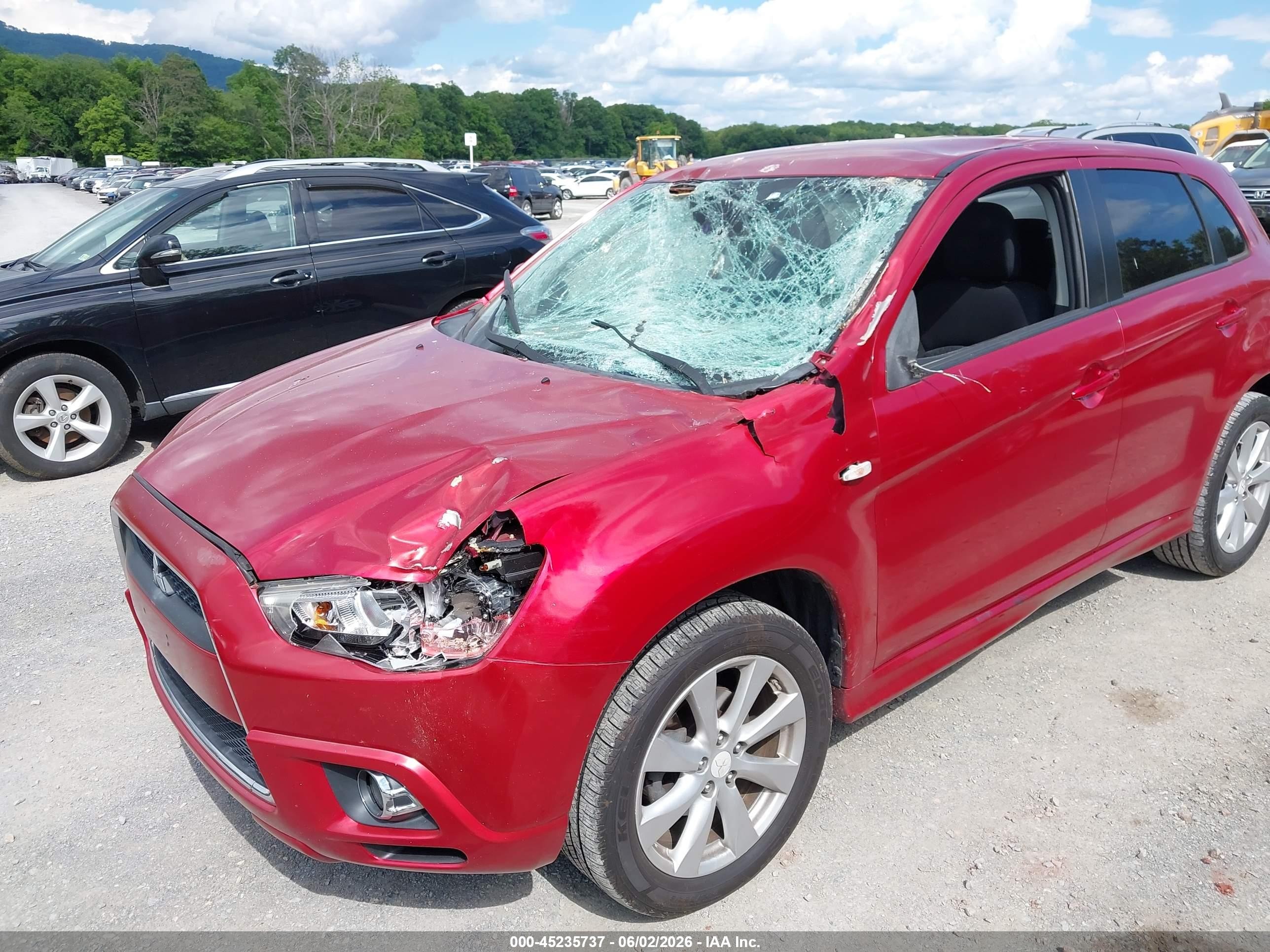 2012 Mitsubishi Outlander Sport Se Red vin: JA4AP4AU7CZ002024