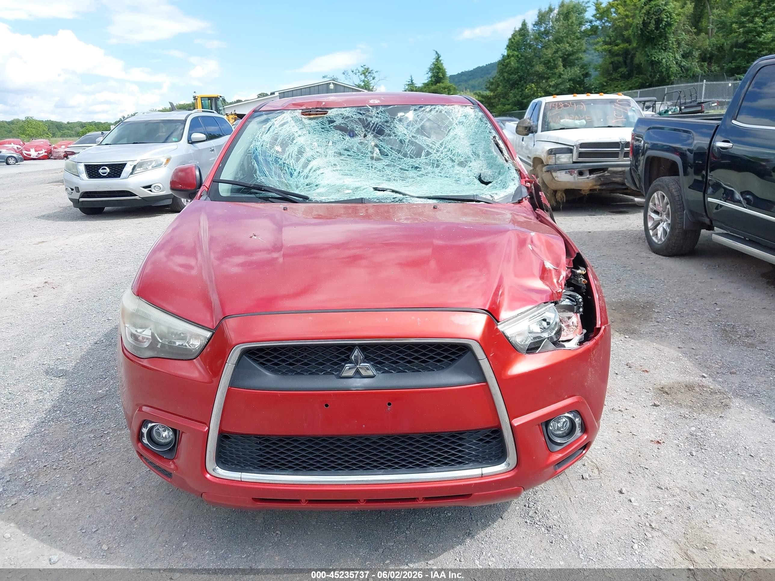 2012 Mitsubishi Outlander Sport Se Red vin: JA4AP4AU7CZ002024