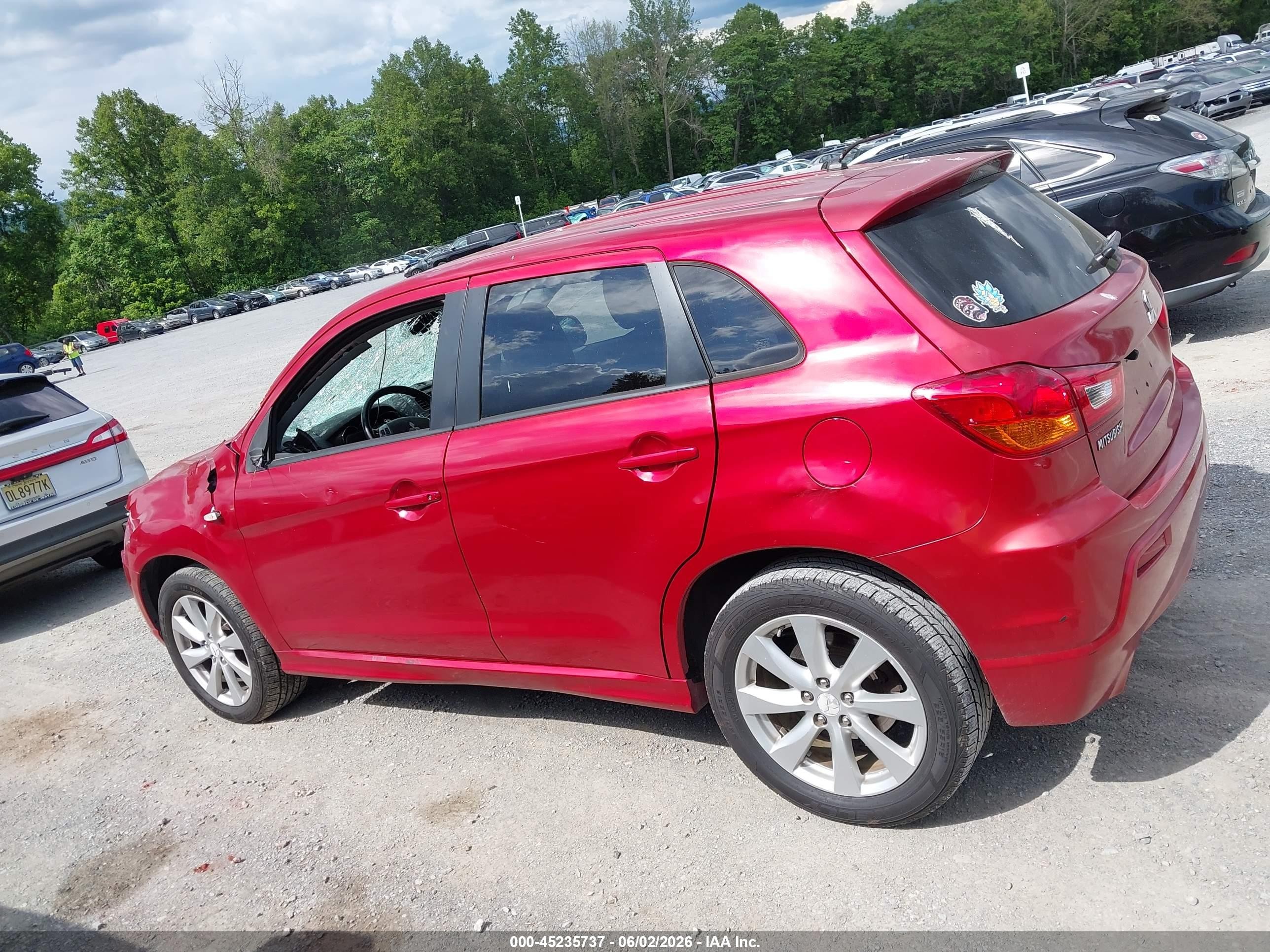 2012 Mitsubishi Outlander Sport Se Red vin: JA4AP4AU7CZ002024