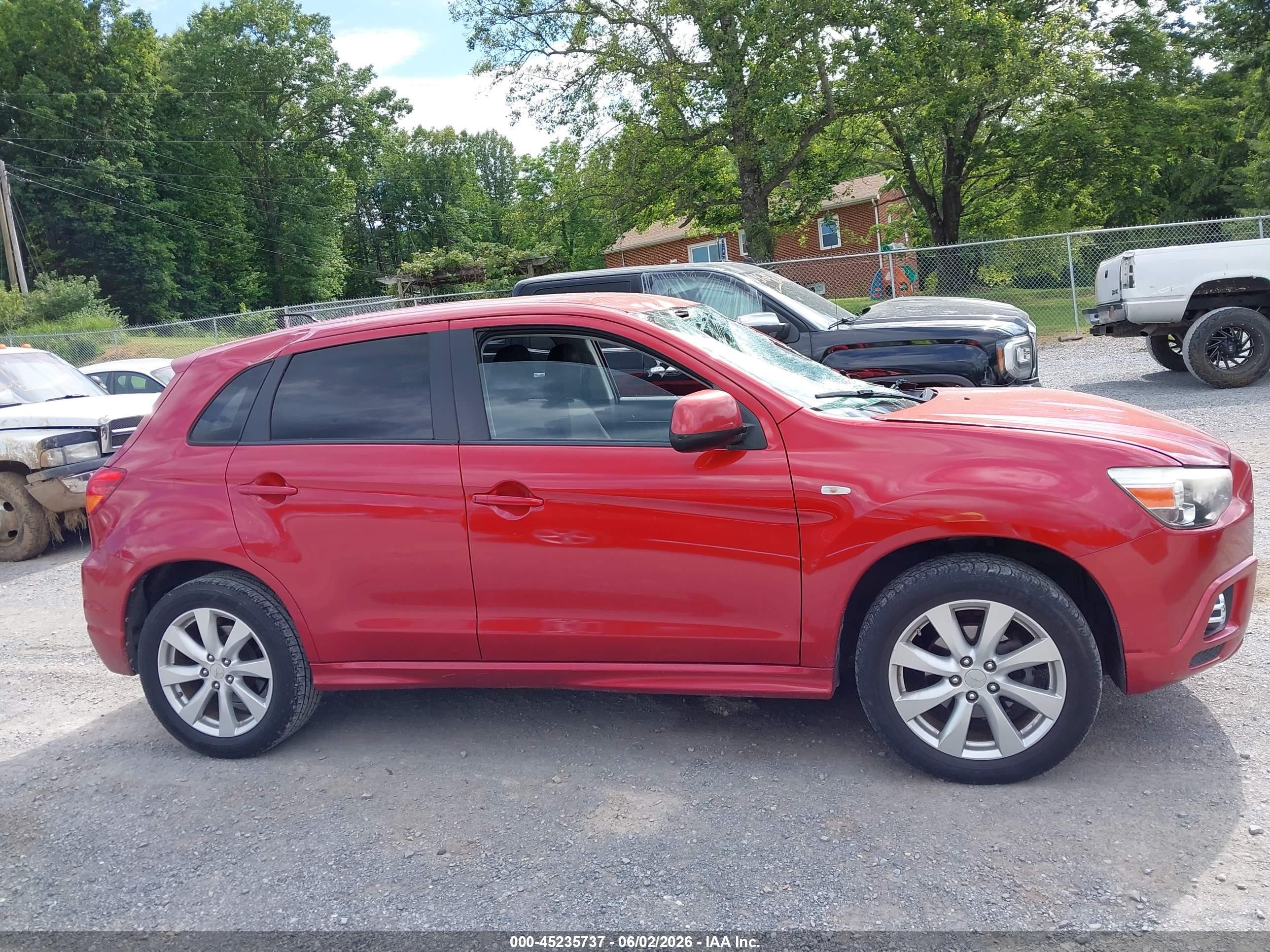 2012 Mitsubishi Outlander Sport Se Red vin: JA4AP4AU7CZ002024